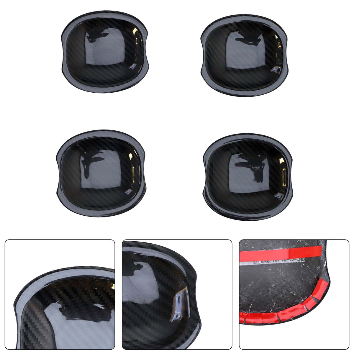 Carbon Fiber Exterior Door Handle Bowl Cover Fit Mercedes Benz W464 2019-2023