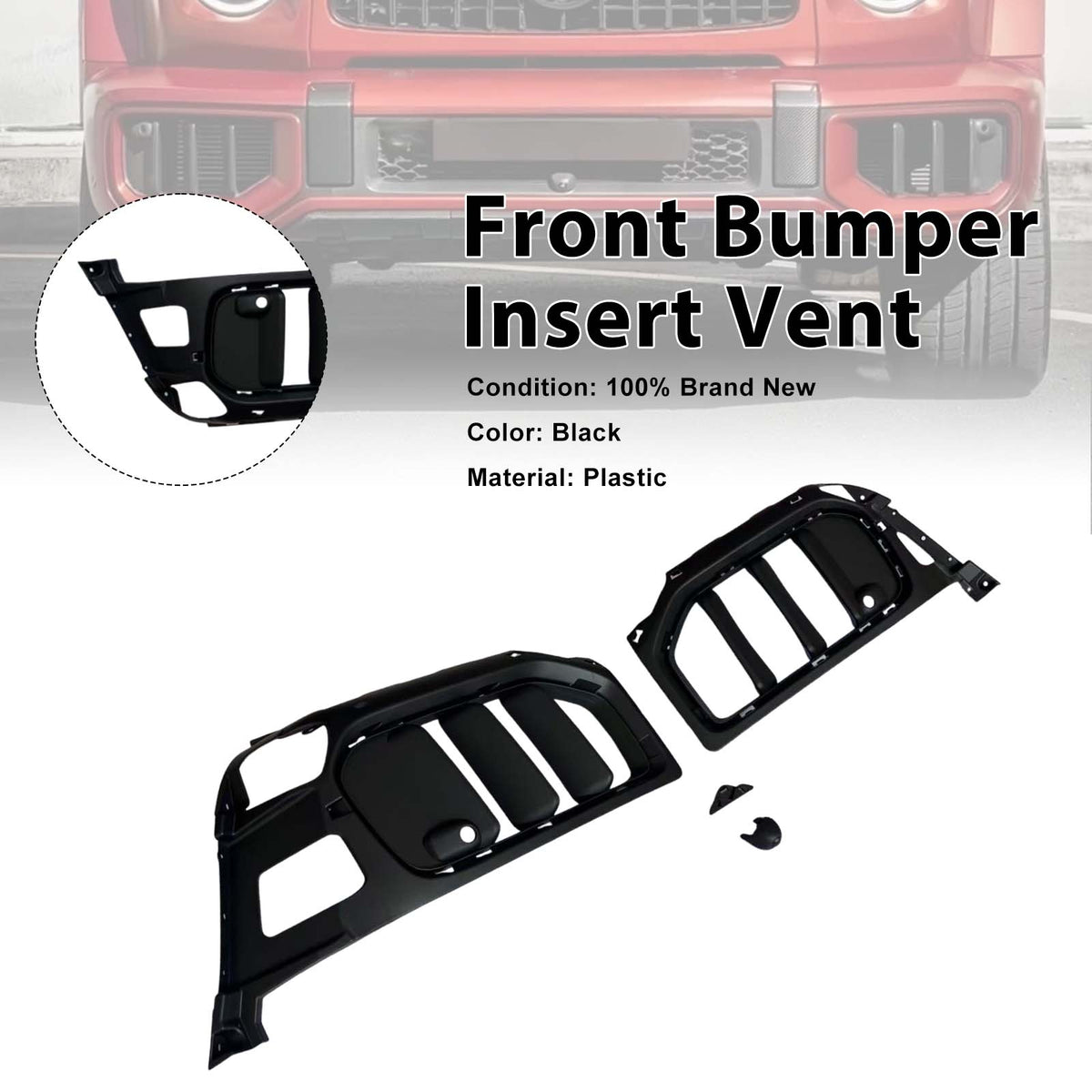 W465 Style Front Bumper Insert Vents Fit Mercedes Benz W464 G63 2019-2023