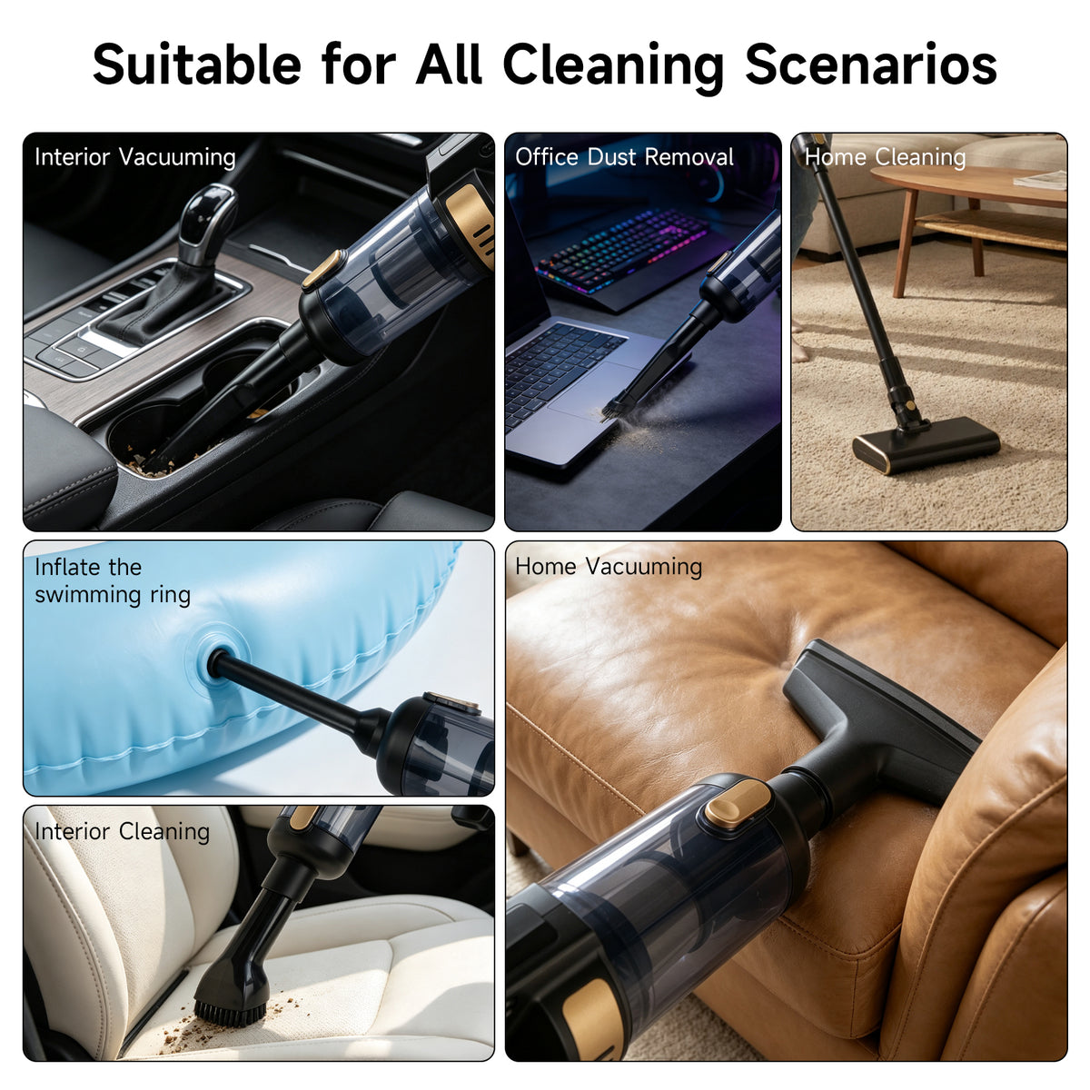 20000Pa Cordless Handheld Vacuum Cleaner Strong Real Suction For Car and Home