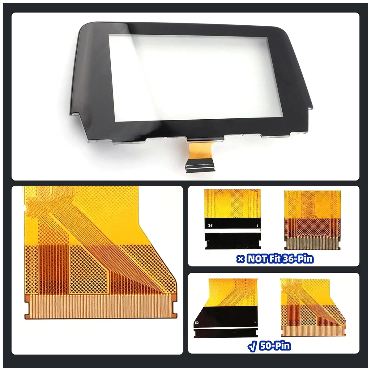 7" Touch Screen Digitizer Replacement GRT761 1J0 For MAZDA 6 Radio 17-19 55 Pin