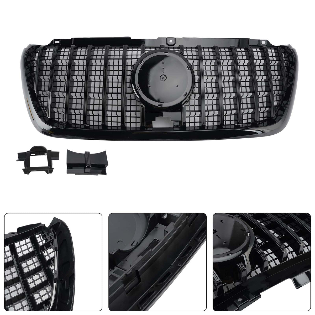 GT-Style Front Bumper Grill Grille Fit Mercedes Sprinter W907 W910 2018-2023