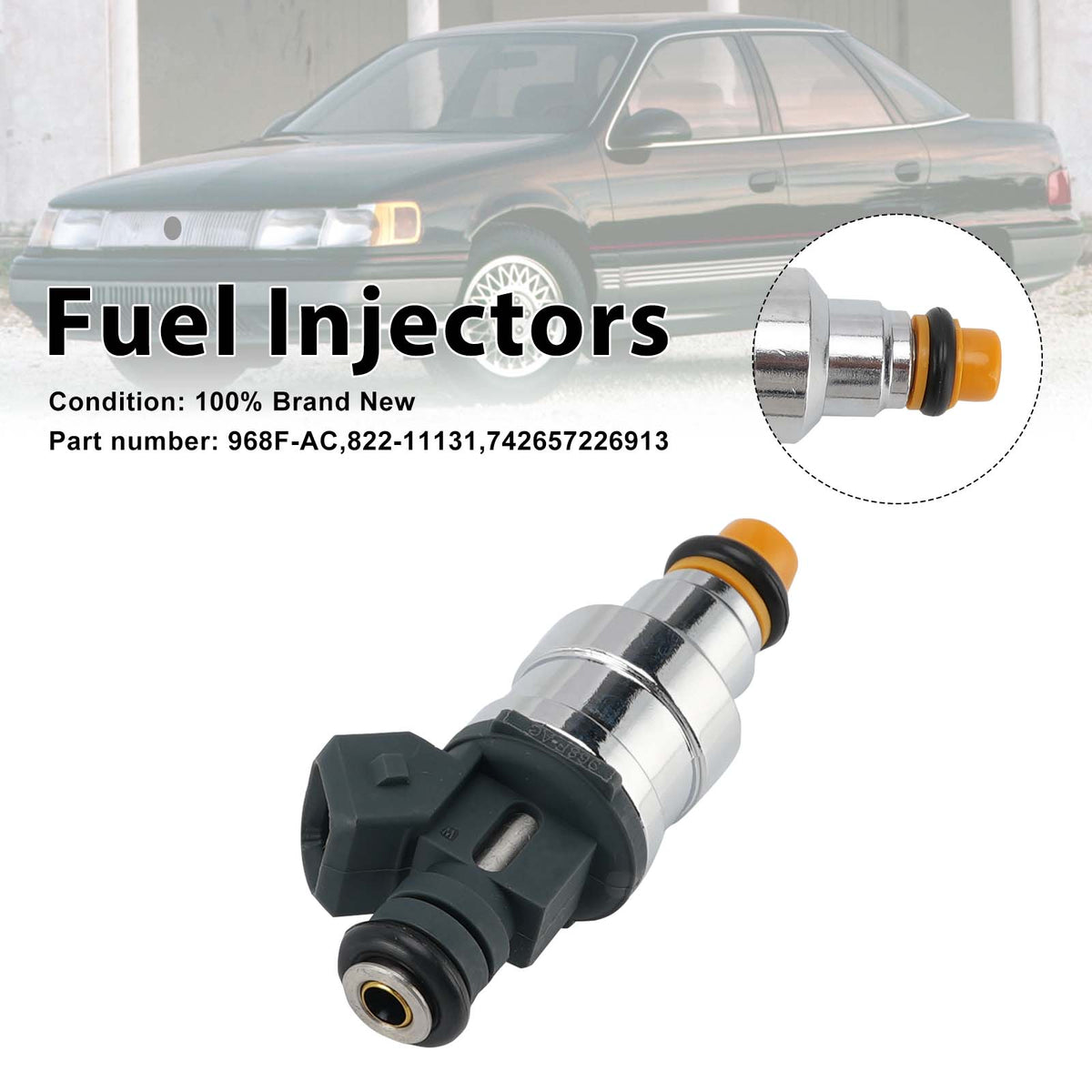 742657226913 Fuel Injectors 968F-AC 822-11131 For Mercury Ford 2.0
