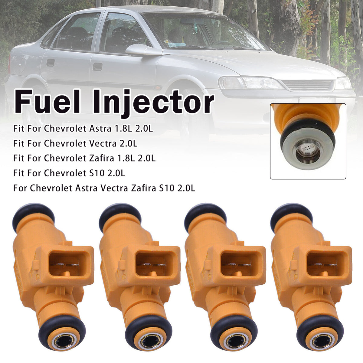4Pcs Fuel Injector For Chevrolet Astra Vectra Zafira S10 2.0L 0280156086