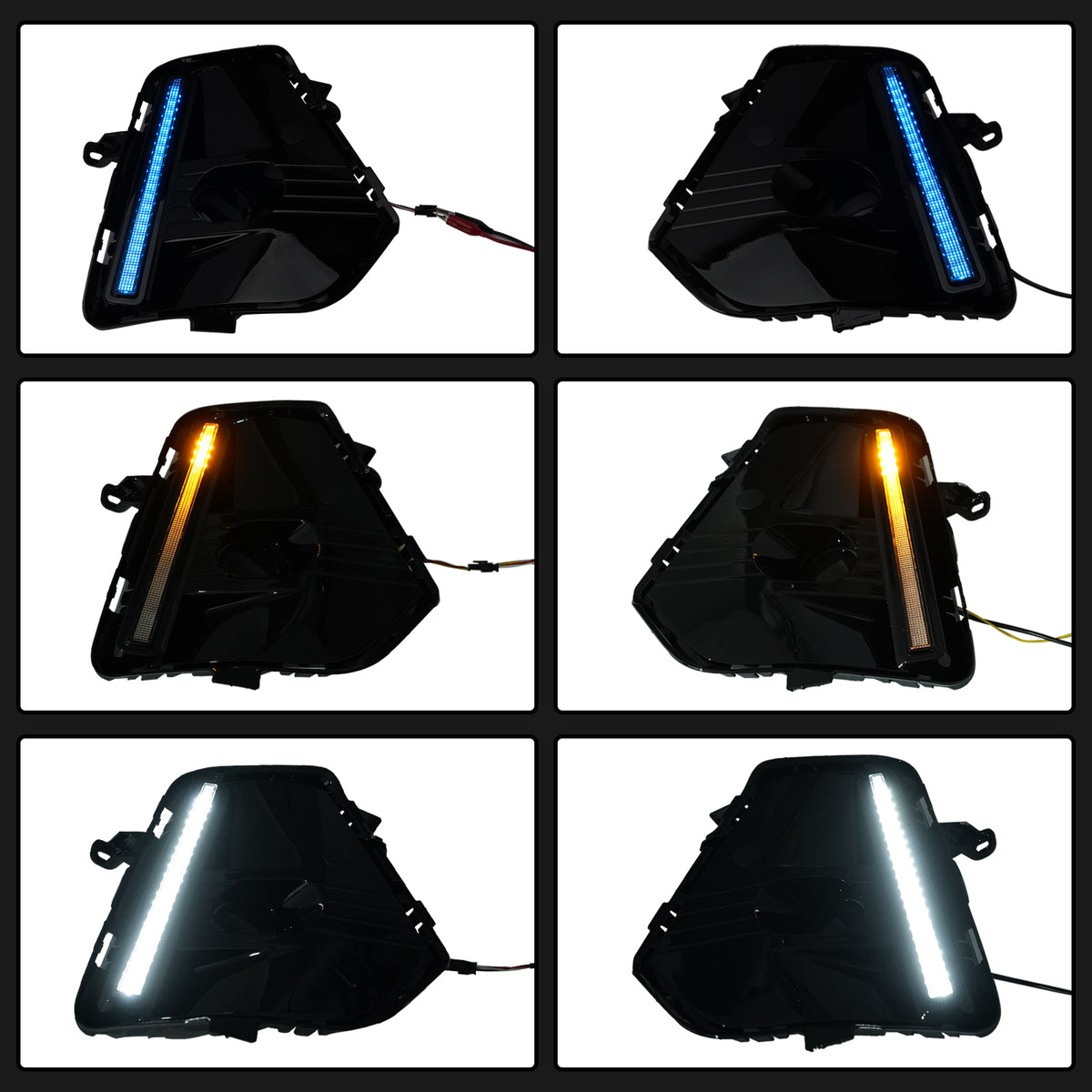 Pair Front Bumper LED DRL Daytime Running Light For Toyota RAV4 2026-2027