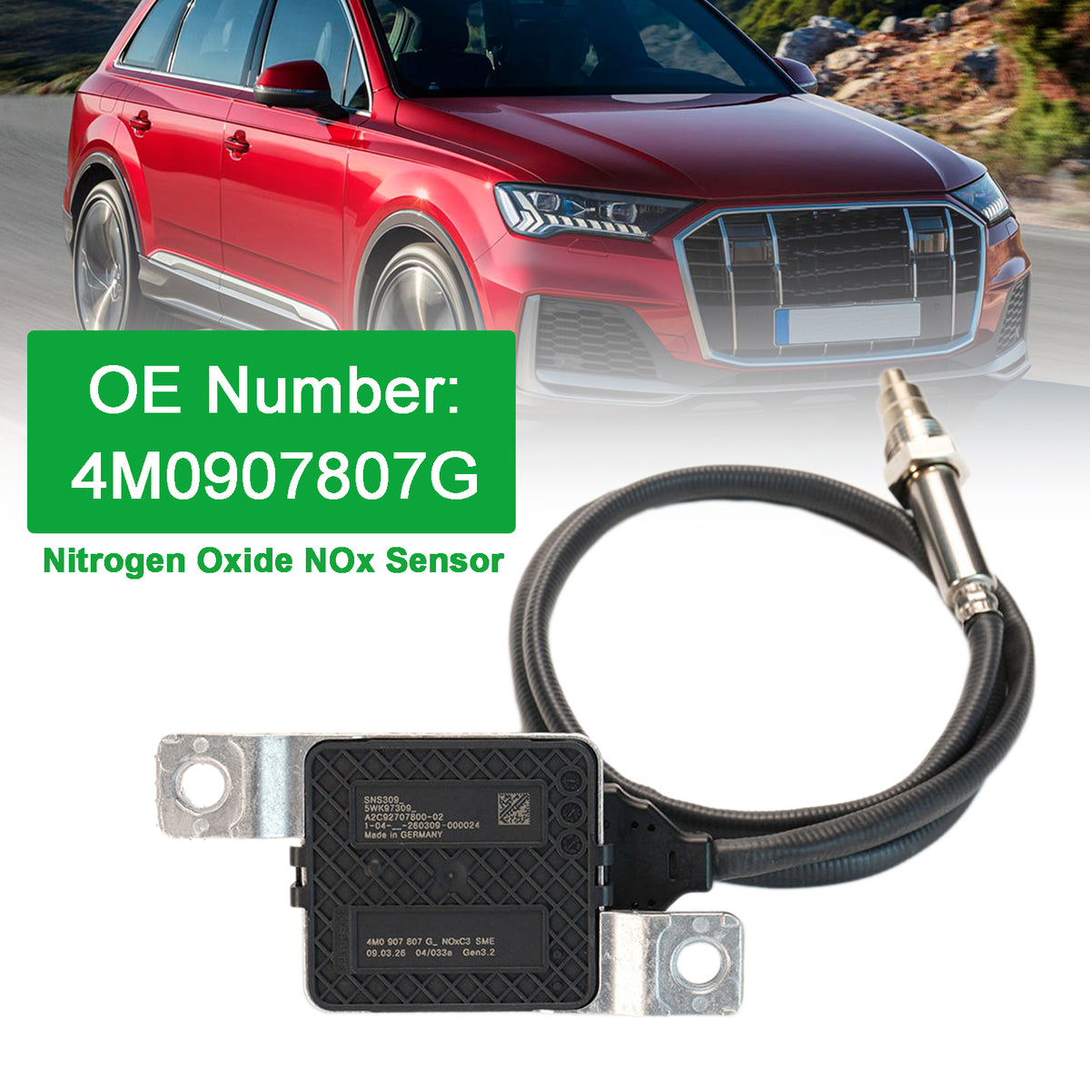 Nitrogen Oxide NOx Sensor 4M0907807G For Audi Q7 2015-2021