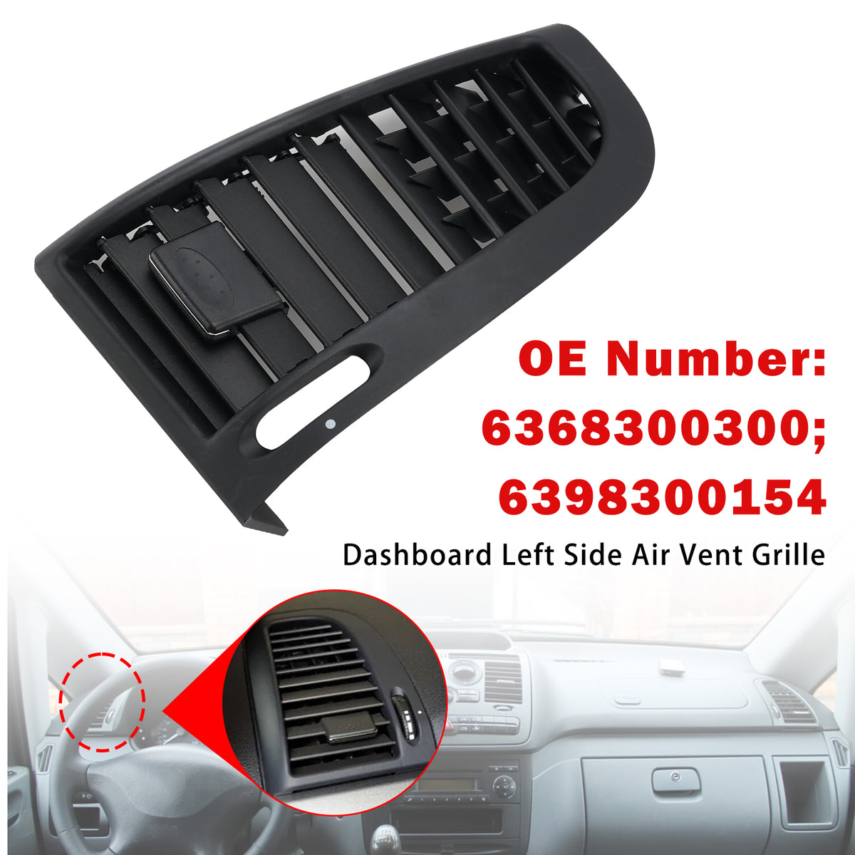 Dashboard Left Air Vent 6398300154 For Benz W636 04-15 W639 10-17