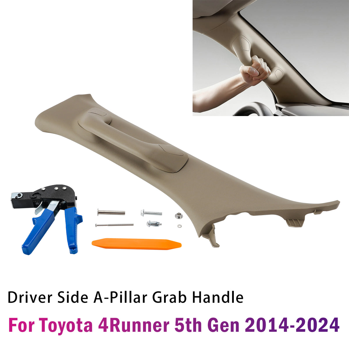 Driver Side A-Pillar Grab Handle For Toyota 4Runner 5Th Gen 2014-2027