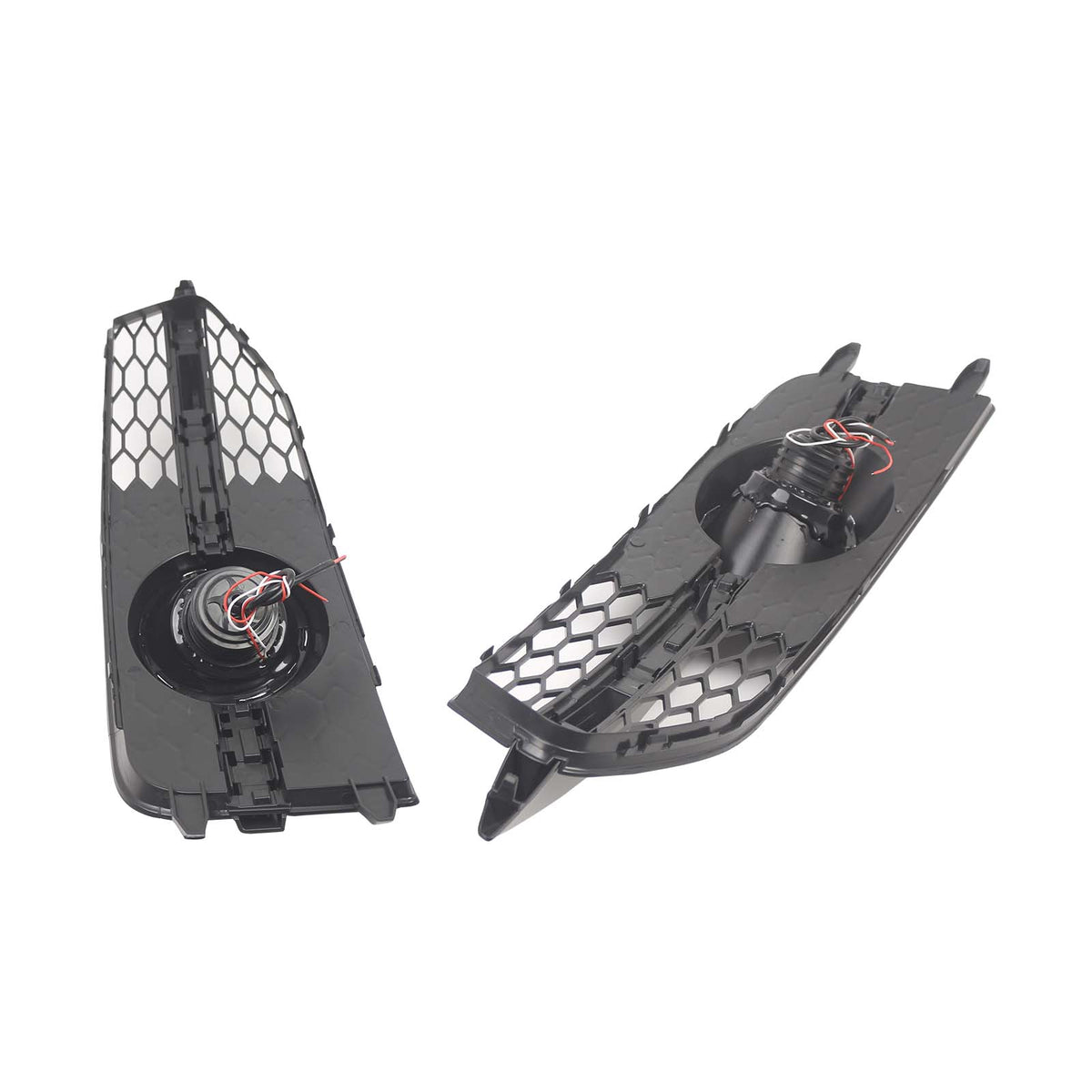 Black Front Bumper Fog Light Grille Cover Bezel Fit Audi A7 S7 S-Line 2012-2015