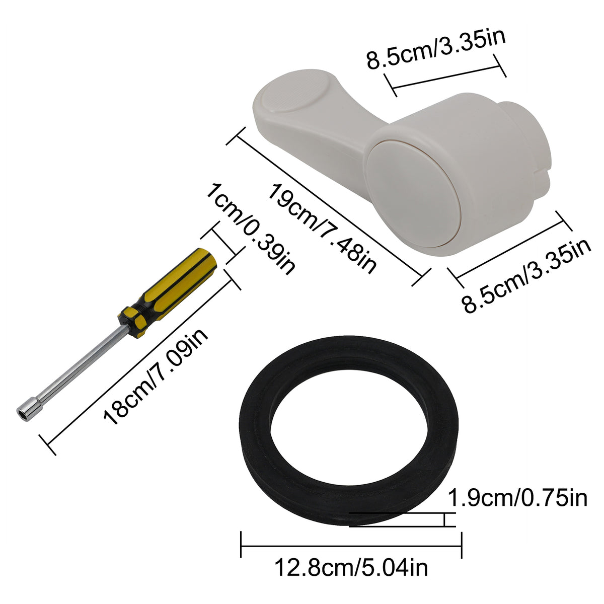 RV Toilet Flush Pedal for Dometic 300 310 311 320 321 with Seal Gasket Kit
