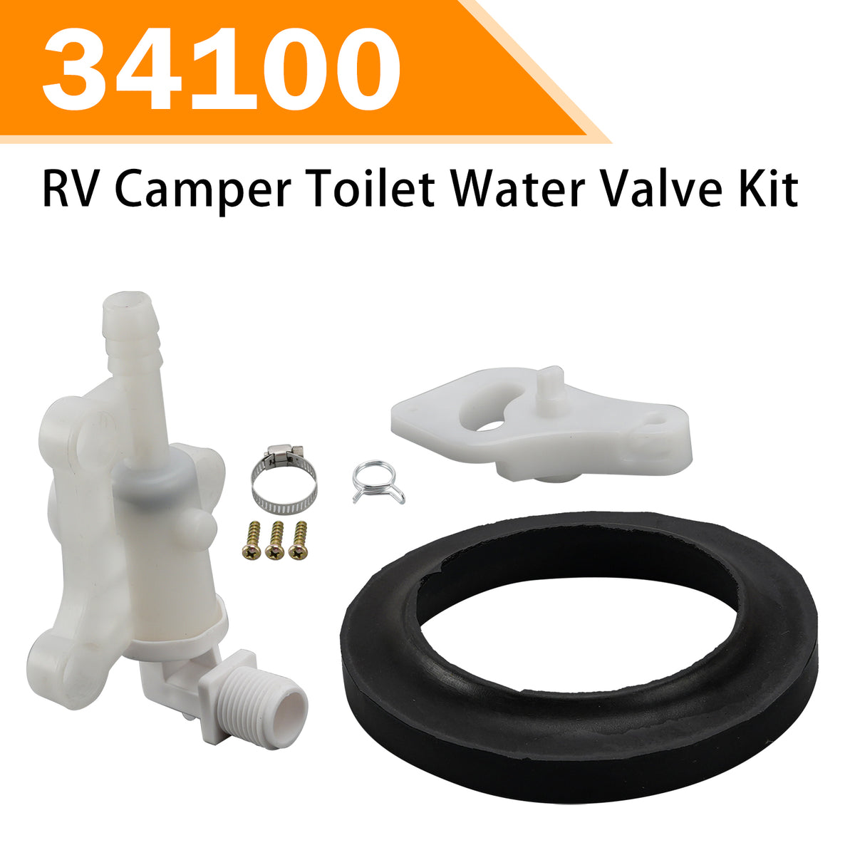 34100 RV Camper Toilet Water Valve Kit for Thetford Aqua-Magic Style