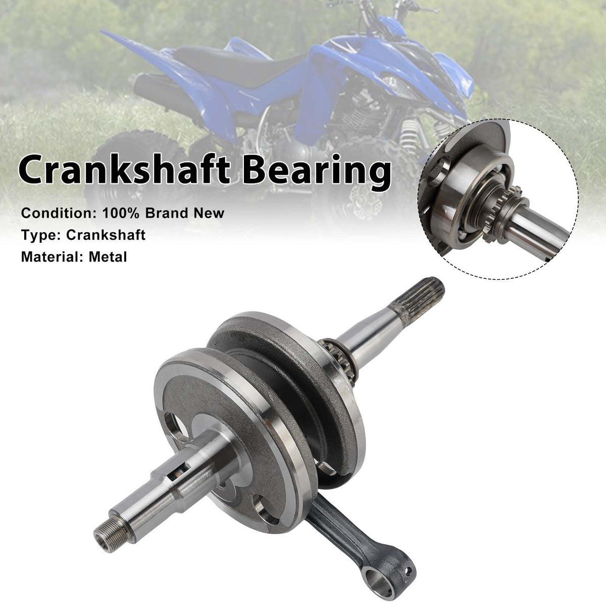 Crankshaft 1UY-11400-00-00 For Yamaha YFM350X YFM350R Raptor 350 2004-2013