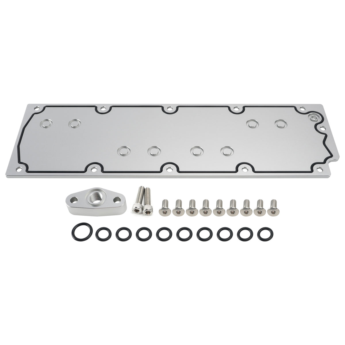 LS Gen 4 O-ringed Valley Pan Cover Plate For DOD Delete w/ Oil Sensor Port