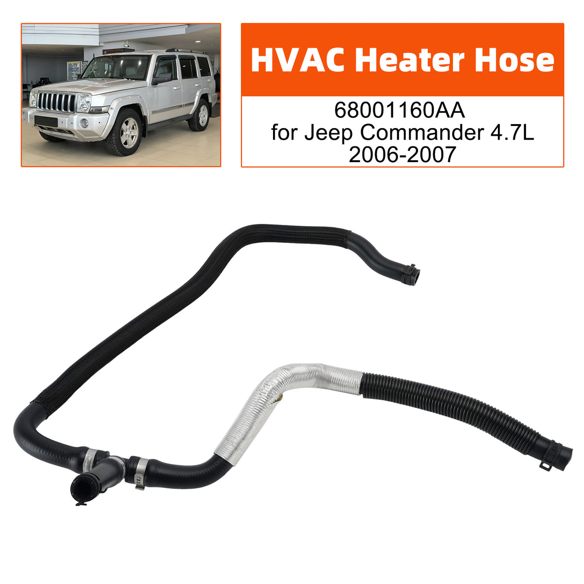 HVAC Heater Hose 68001160AA for Jeep Commander 4.7L 2006-2007