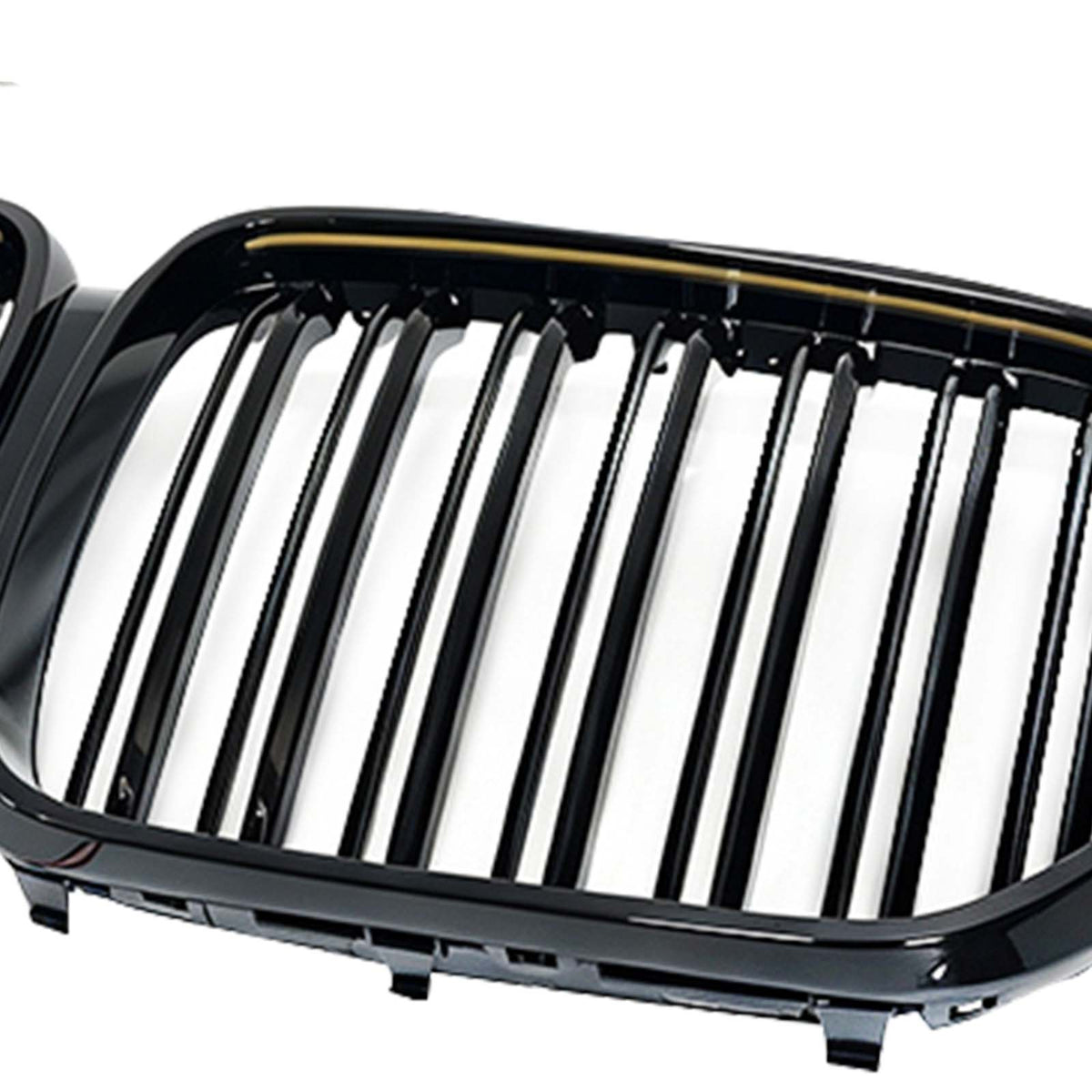 Double Slat Black Front Kidney Grille Fit BMW X5 G05 2019-2022 W/LED