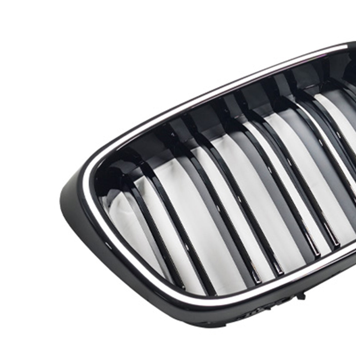 Gloss Black Front Kidney Grill Grille Fit BMW 5 Series E39 1998-2003 W/LED