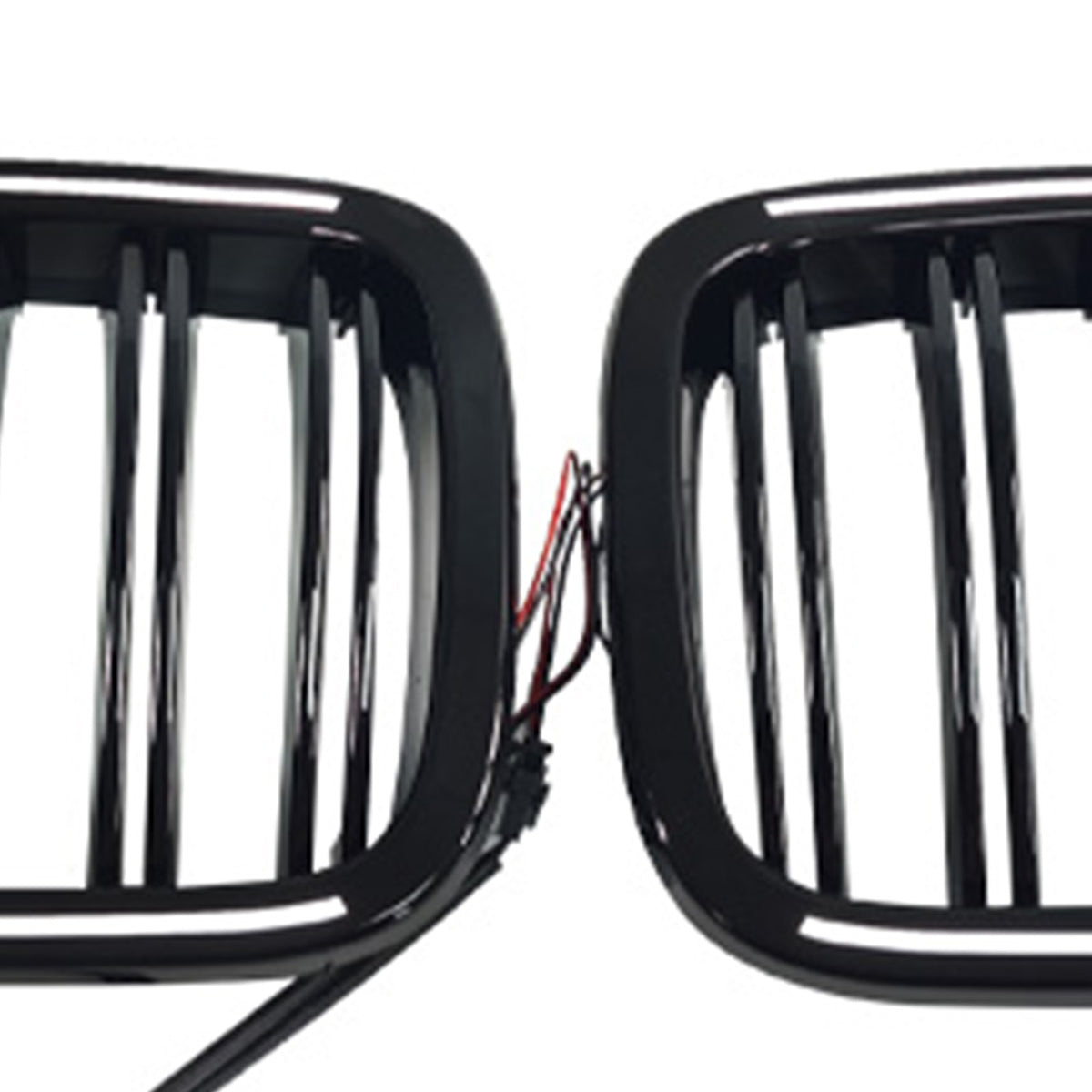 Gloss Black Front Bumper Kidney Grille Fit BMW X3 X4 F25 F26 2014-2017 W/LED