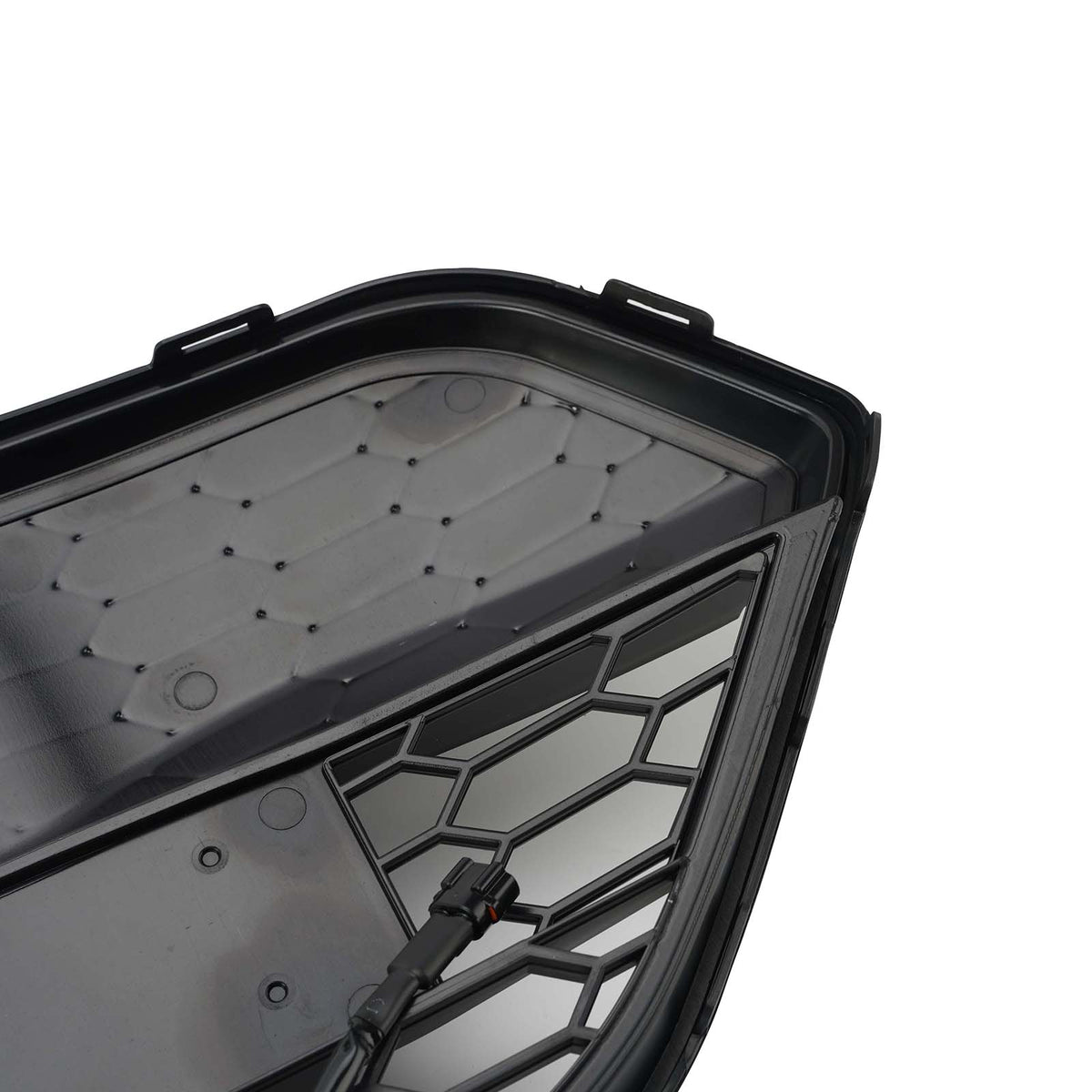 Matte Black Front Bumper Grille Grill Fit Ford Transit Custom 2013-2017 W/LED
