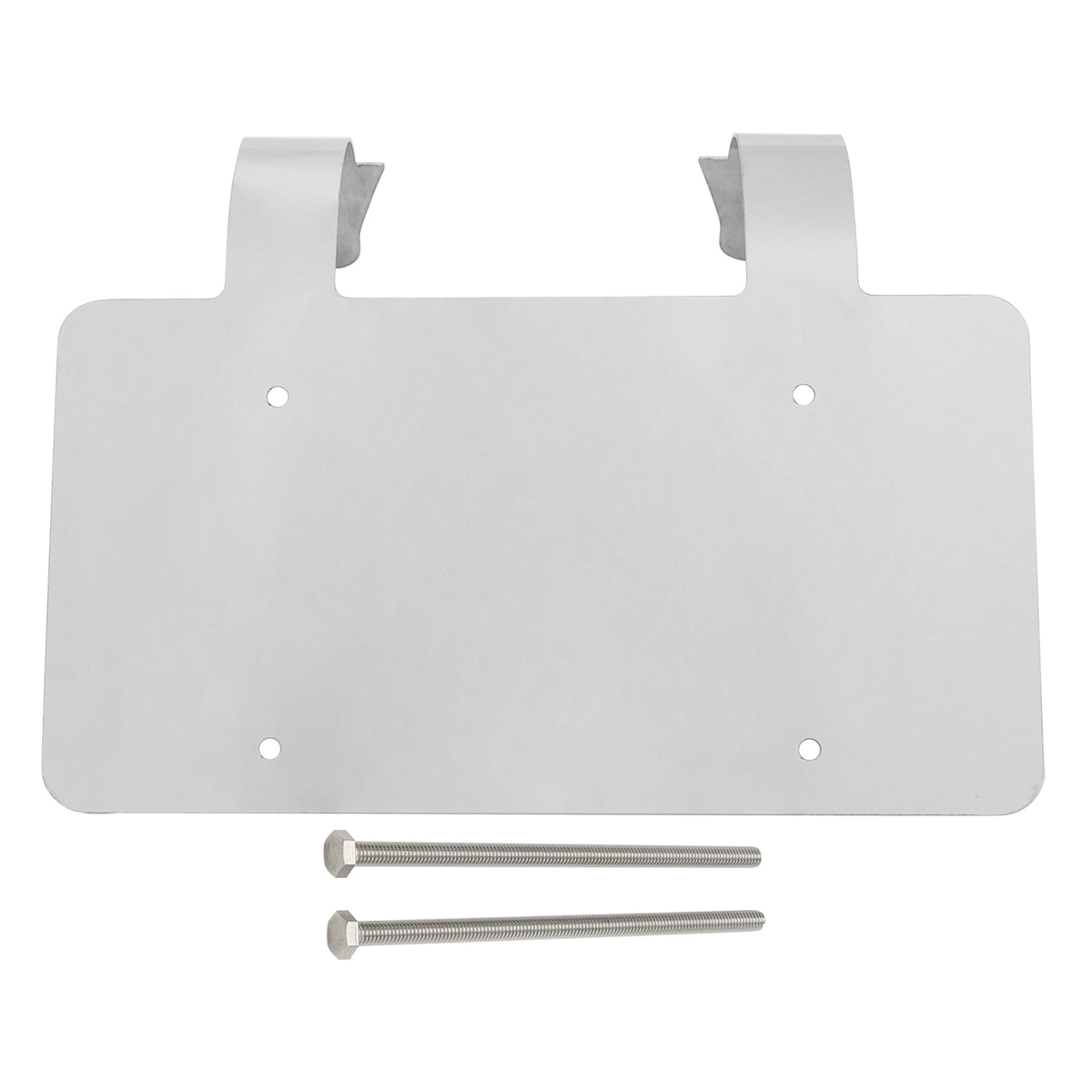 Semi Truck Commercial Truck Deer Guard Stainless License Plate Holder Silver