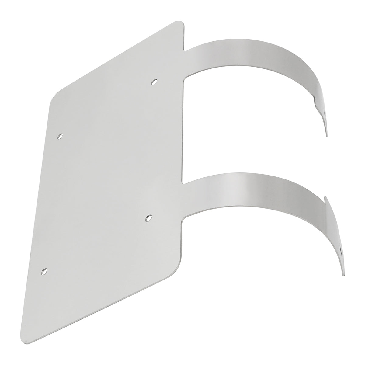 Semi Truck Commercial Truck Deer Guard Stainless License Plate Holder Silver