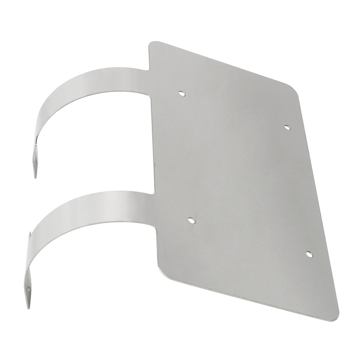 Semi Truck Commercial Truck Deer Guard Stainless License Plate Holder Silver