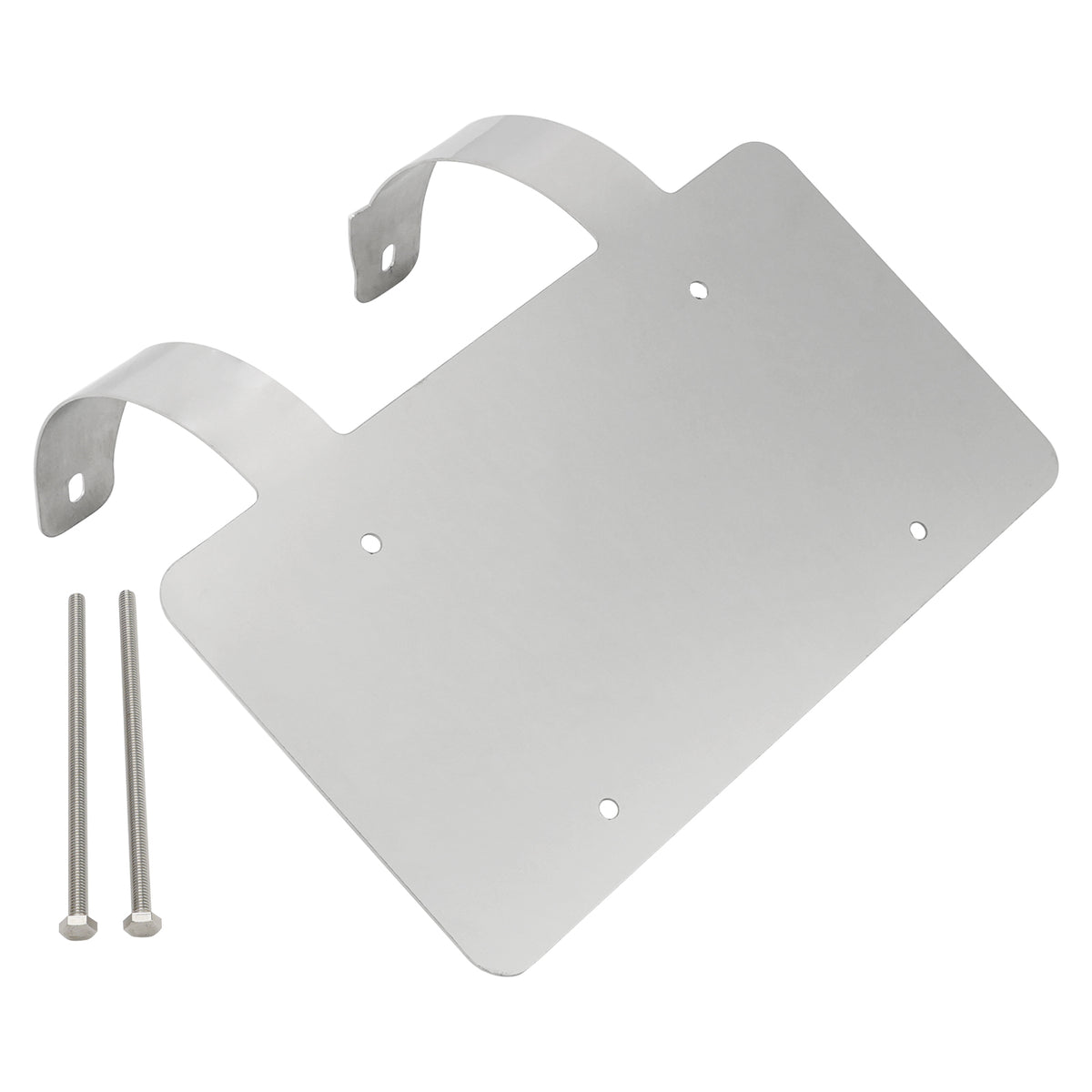 Semi Truck Commercial Truck Deer Guard Stainless License Plate Holder Silver