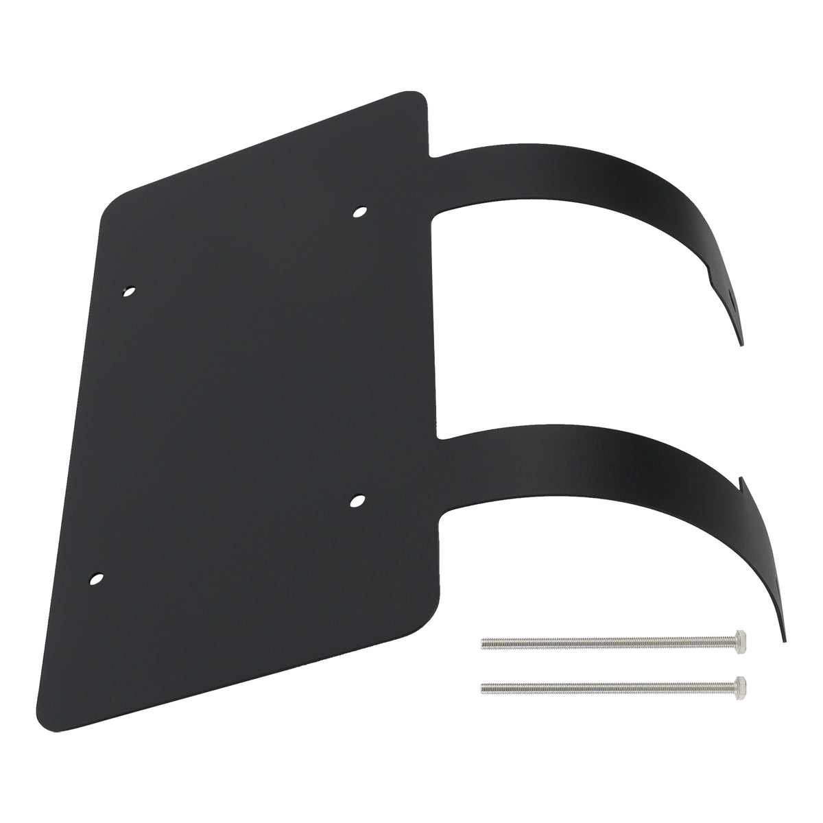 Semi Truck Commercial Truck Deer Guard Stainless License Plate Holder Black