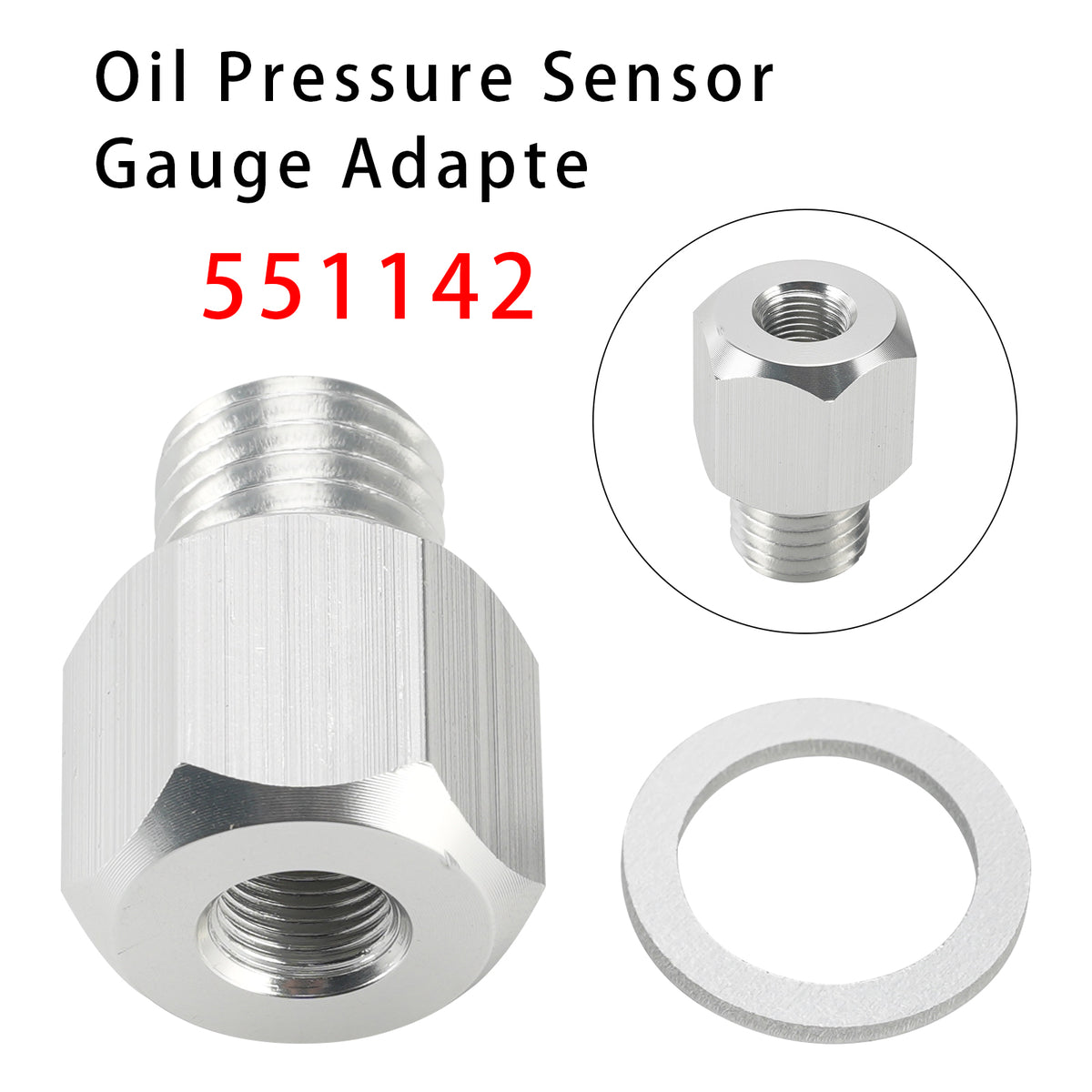 Oil Pressure Sensor Gauge Adapter Male M16-2.0 Adapter Female 1/8-27 NPT 551142
