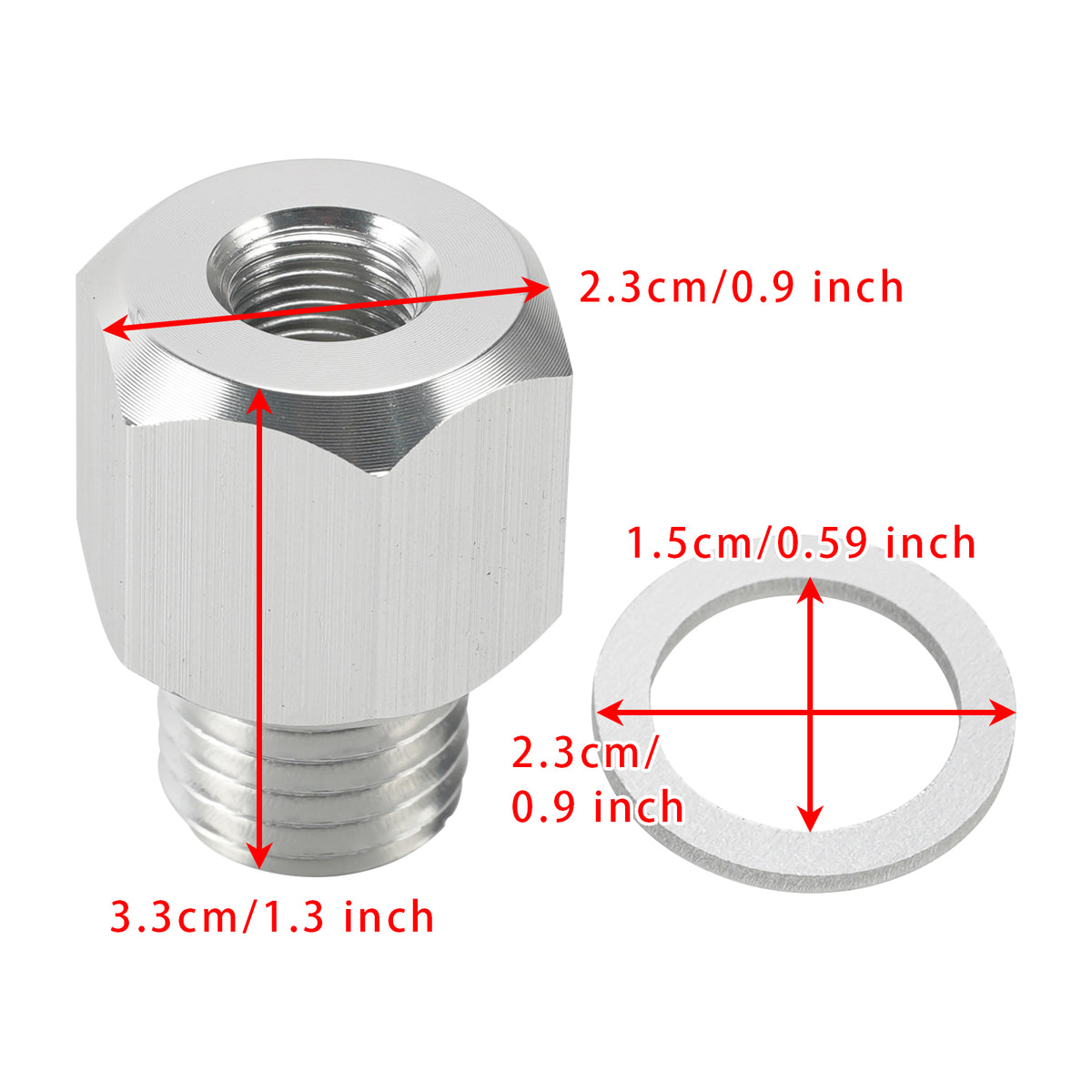 Oil Pressure Sensor Gauge Adapter Male M16-2.0 Adapter Female 1/8-27 NPT 551142