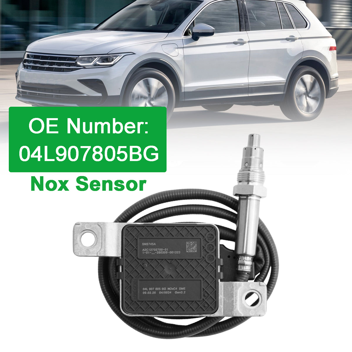 Nitrogen Oxide NOx Sensor 04L907805BG For VW