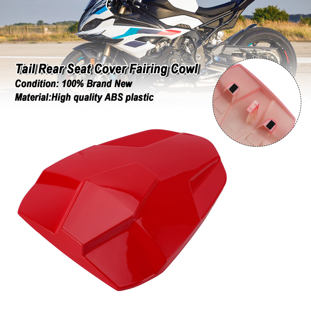 Rear Seat Cover Passenger Fairing Cowl For BMW S1000RR 2023-2026 Red