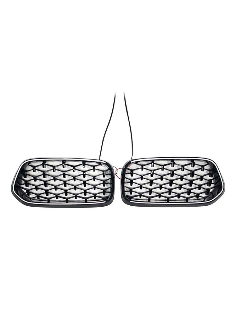 Black Front Bumper Grill Grille Fit BMW X2 Series F39 2018-2023 Diamond