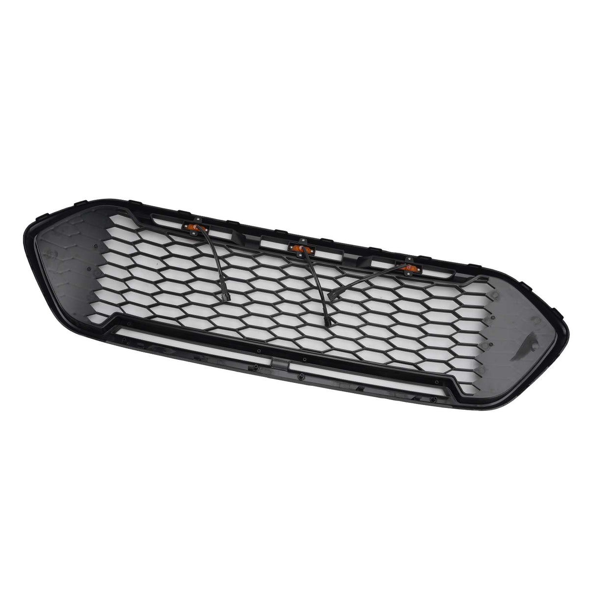 Matte Black Front Bumper Grille Fit Ford Transit Custom Trail 2018-2023 W/3LED