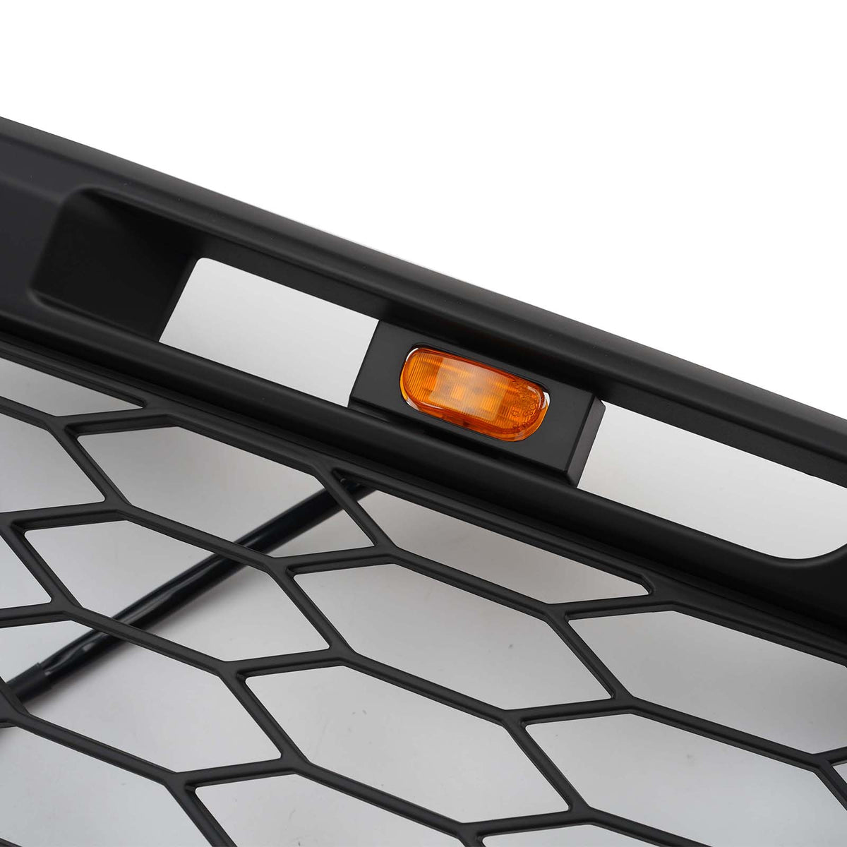 Matte Black Front Bumper Grille Fit Ford Transit Custom Trail 2018-2023 W/3LED