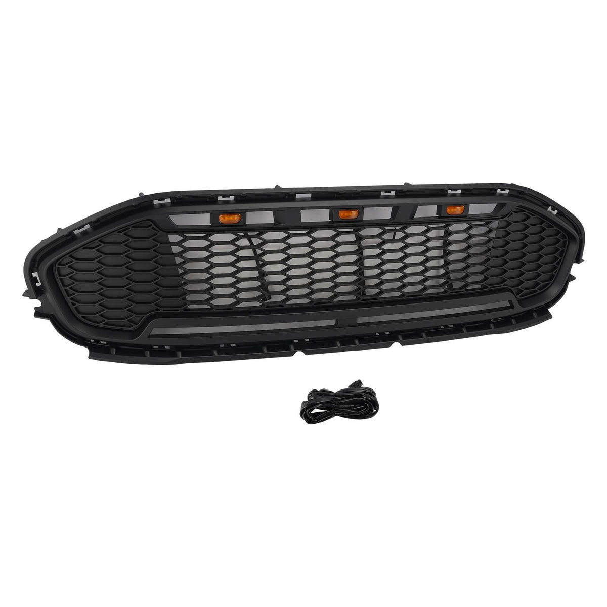 Black Front Bumper Grill Grille Fit Ford Transit Connect 2019-2023 W/LED