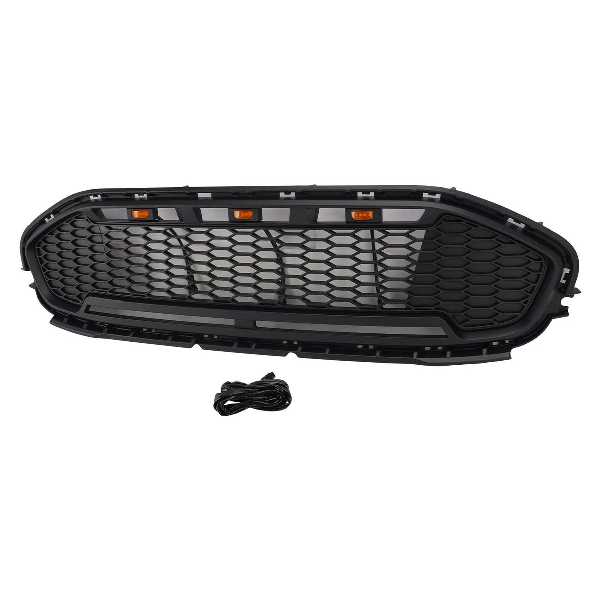 Black Front Bumper Grill Grille Fit Ford Transit Connect 2019-2023 W/LED