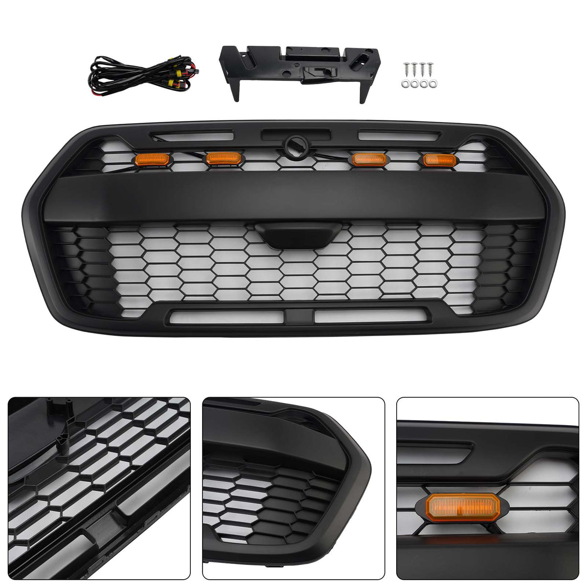 Front Bumper Grill 2467809 Fit Ford Transit MK8 Trail 2019-Onwards Raptor Style