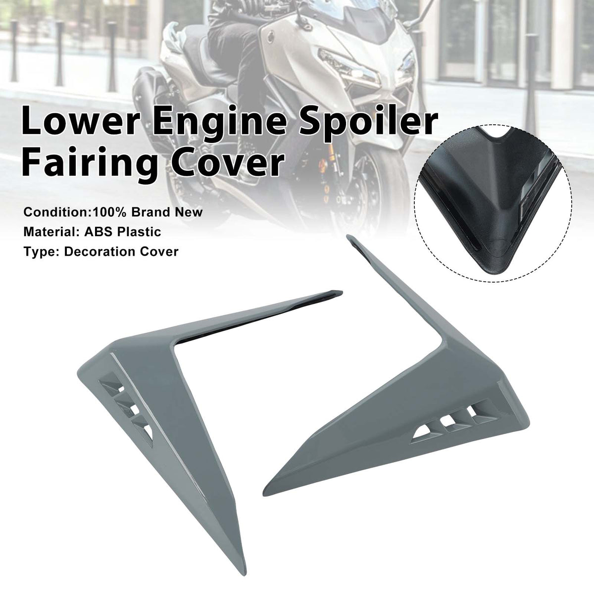 Lower Engine Spoiler Fairing Cover For Yamaha T-MAX 560 2025-2026 Gray