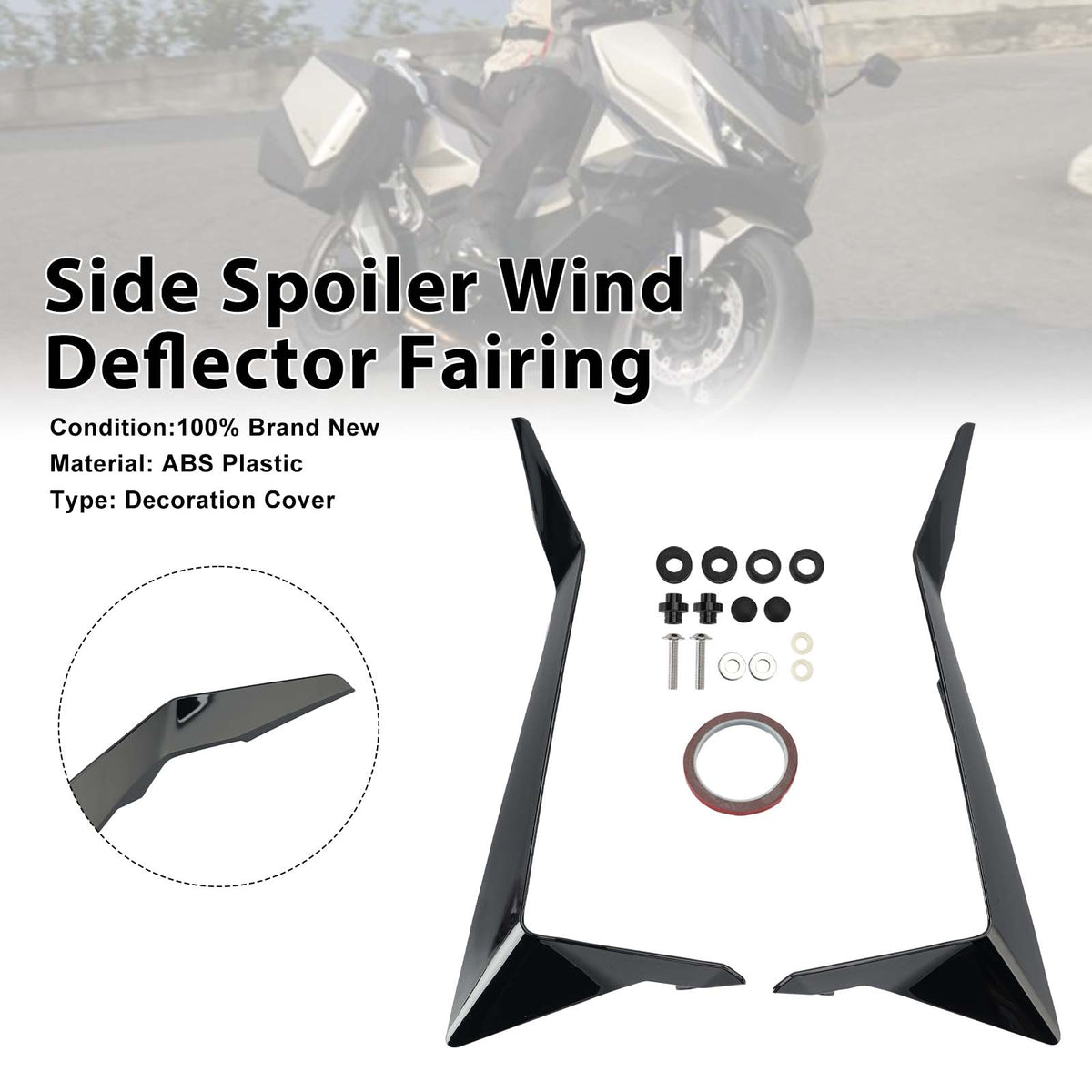 Side Spoiler Wind Deflector Fairing For Honda Forza 750 NSS750 2025-2026 Black