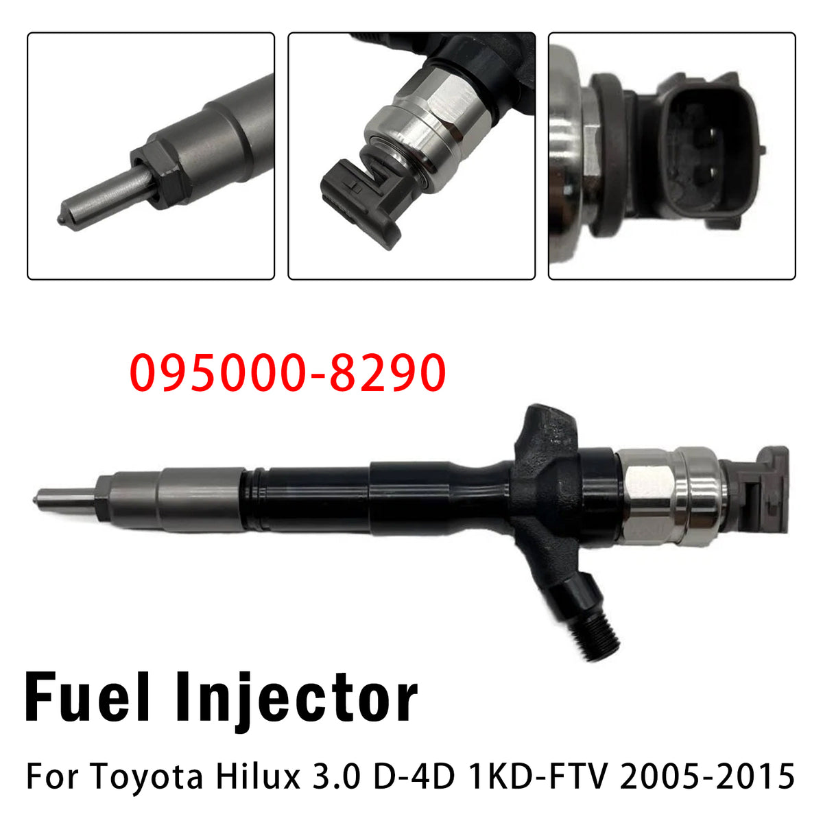 1Pcs Fuel Injector For Toyota Hilux 3.0 D-4D 1KD-FTV 2005-2015 095000-8290