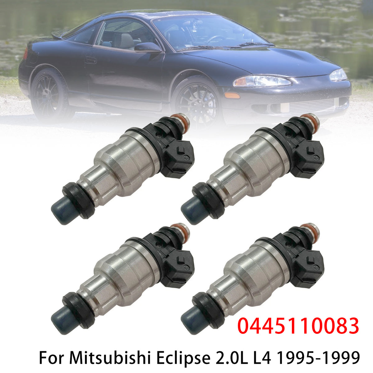 4Pcs Fuel Injector For Mitsubishi Eclipse 2.0L L4 1995-1999 0445110083
