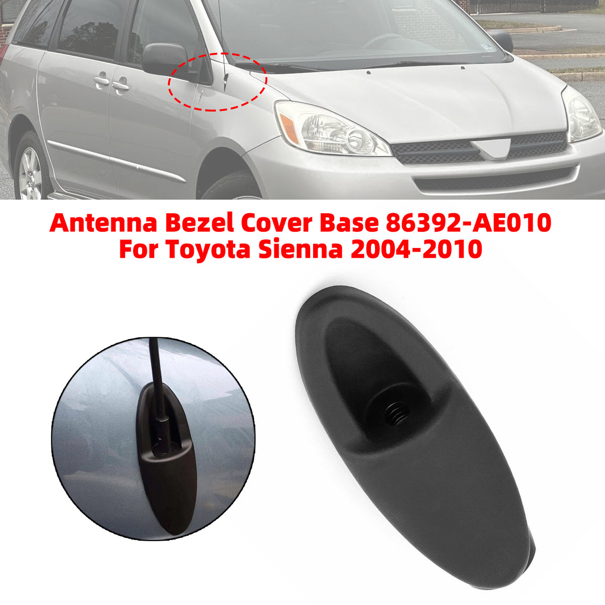 Antenna Bezel Cover Base 86392-AE010 For Toyota Sienna 2004-2010