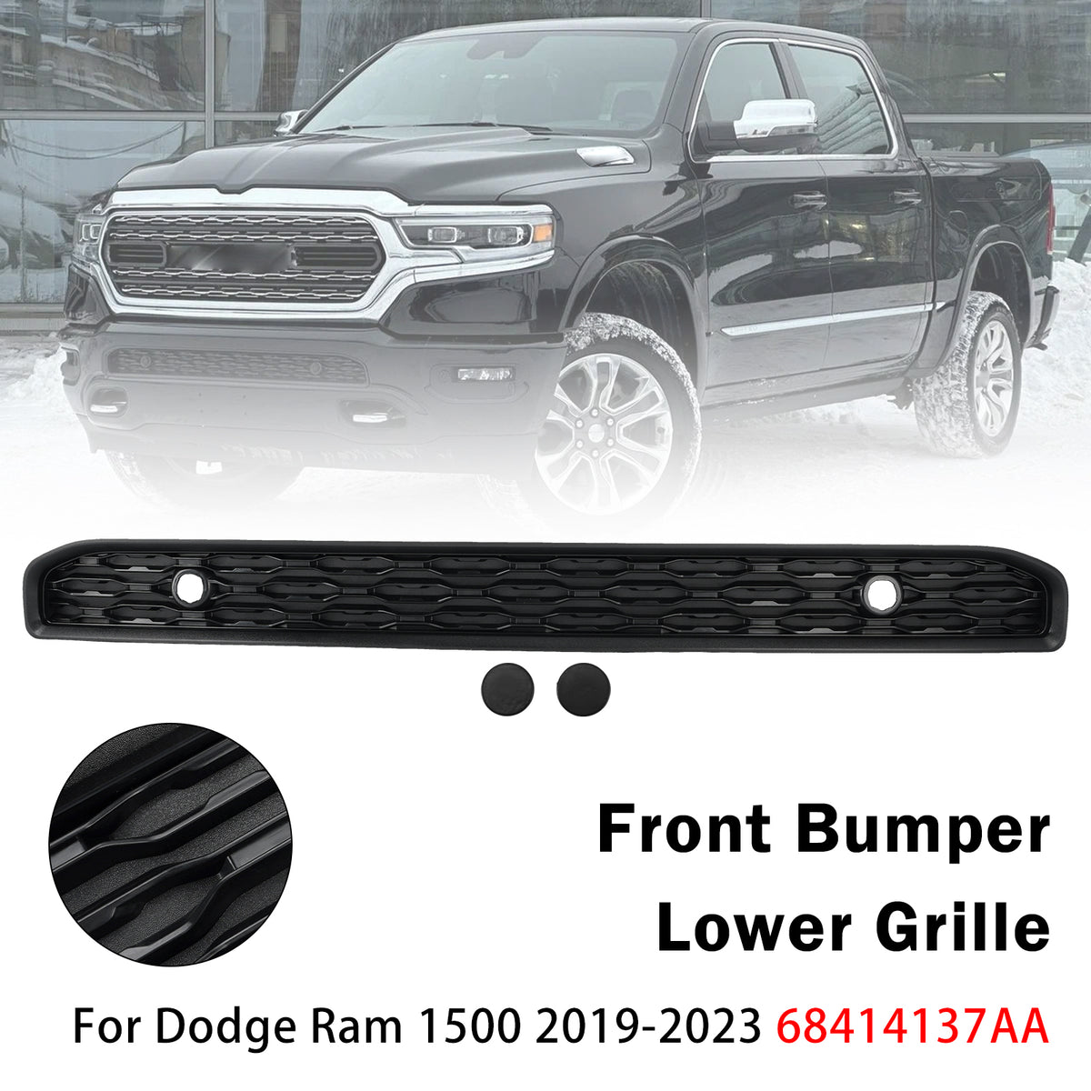 Front Bumper Lower Grille For Dodge Ram 1500 2019?2023 68414137AA