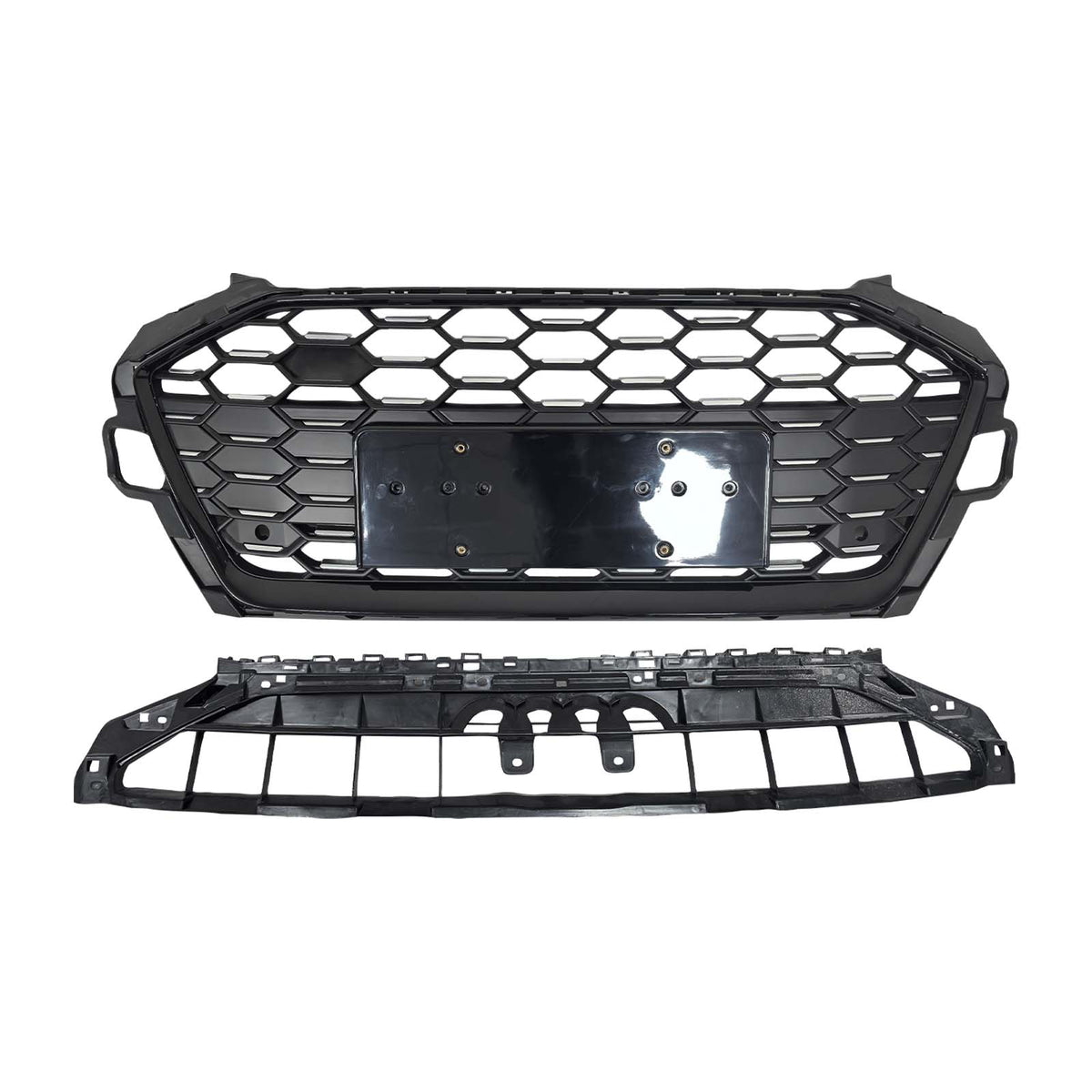 RS4?Style Front Bumper Grille Grill 8W0853651D Fit Audi A4 S4 B9.5 2020?2022