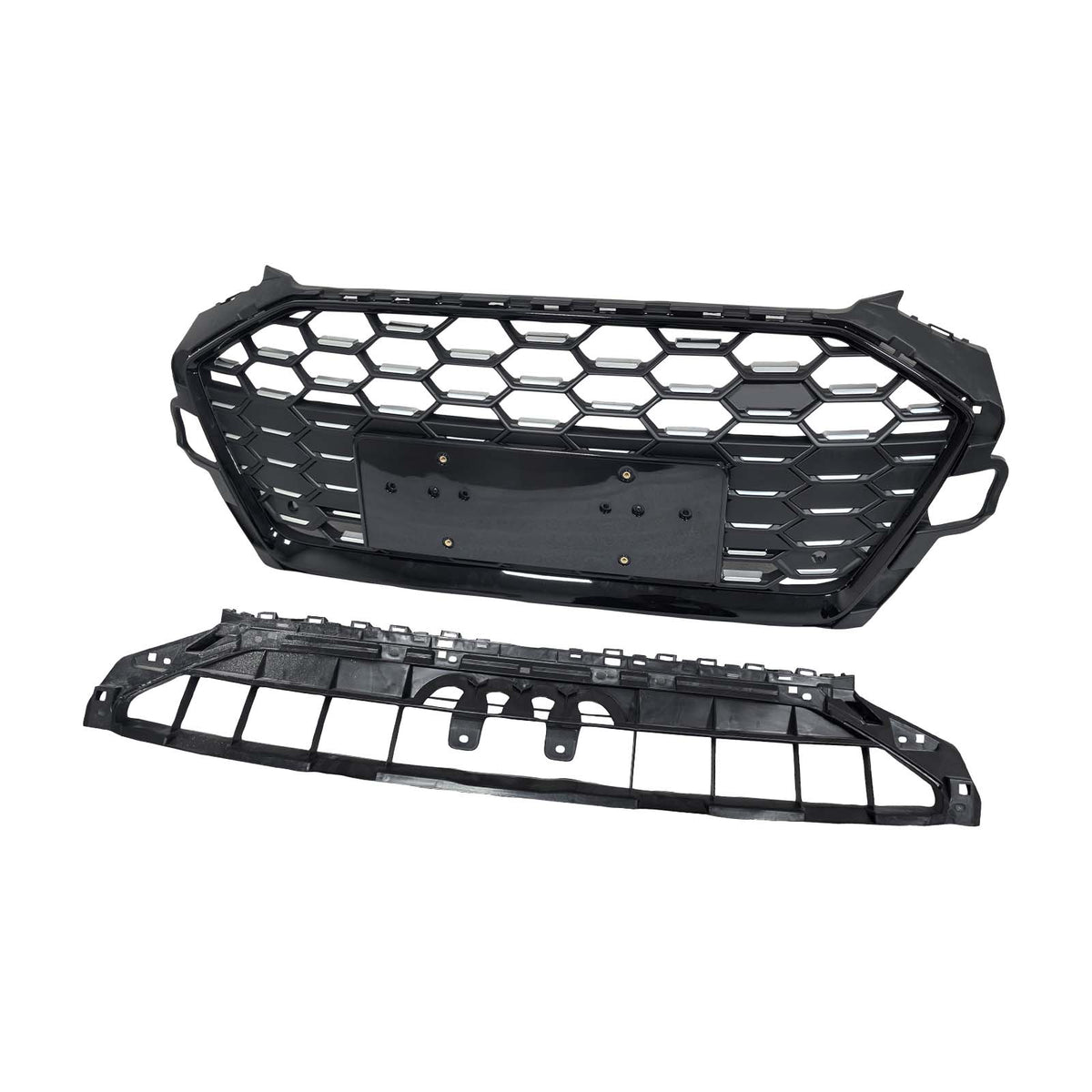 RS4?Style Front Bumper Grille Grill 8W0853651D Fit Audi A4 S4 B9.5 2020?2022