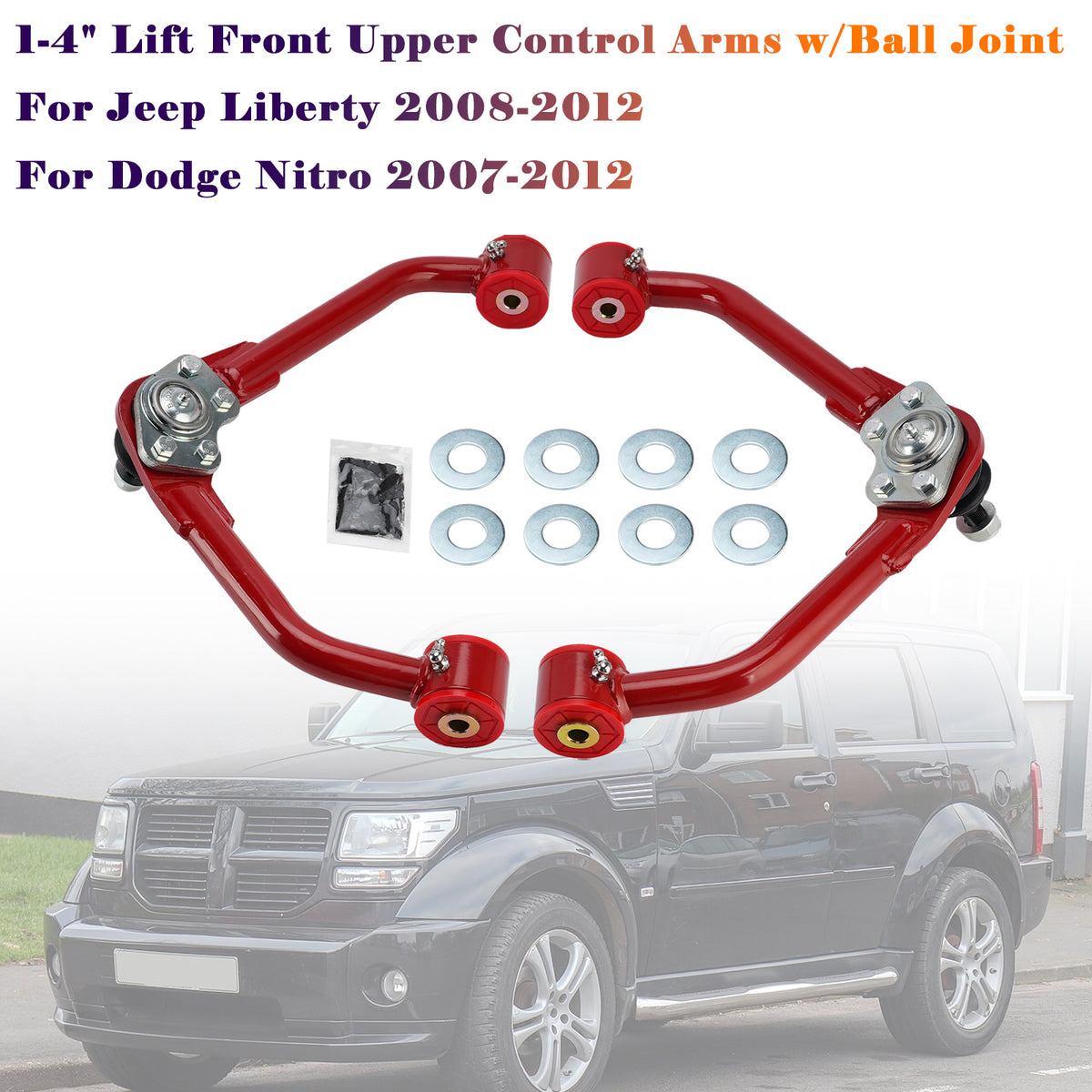 1-4" Lift Front Upper Control Arms W/Ball Joint For Jeep Liberty 2008-2012
