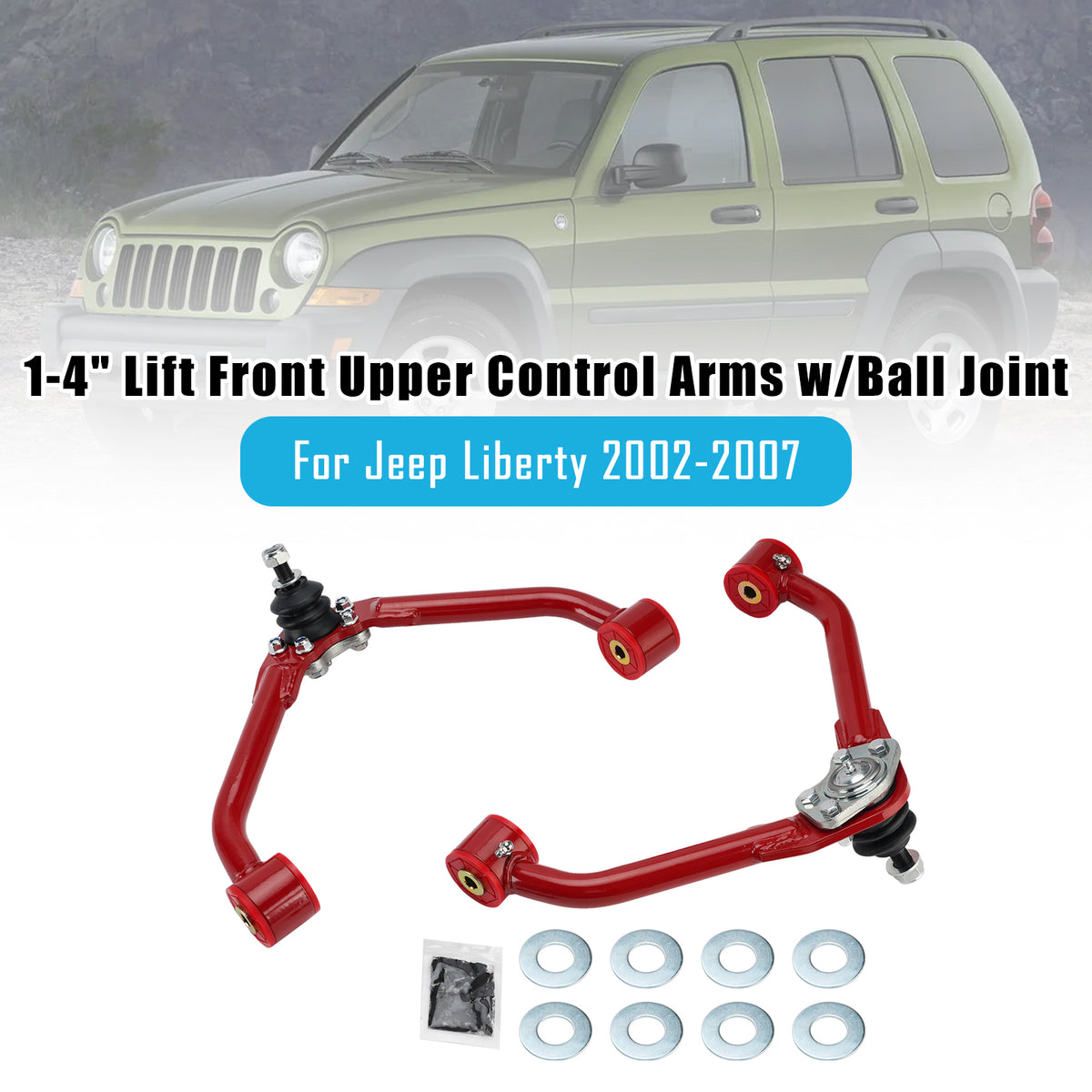 1-4" Lift Front Upper Control Arms W/Ball Joint For Jeep Liberty 2002-2007