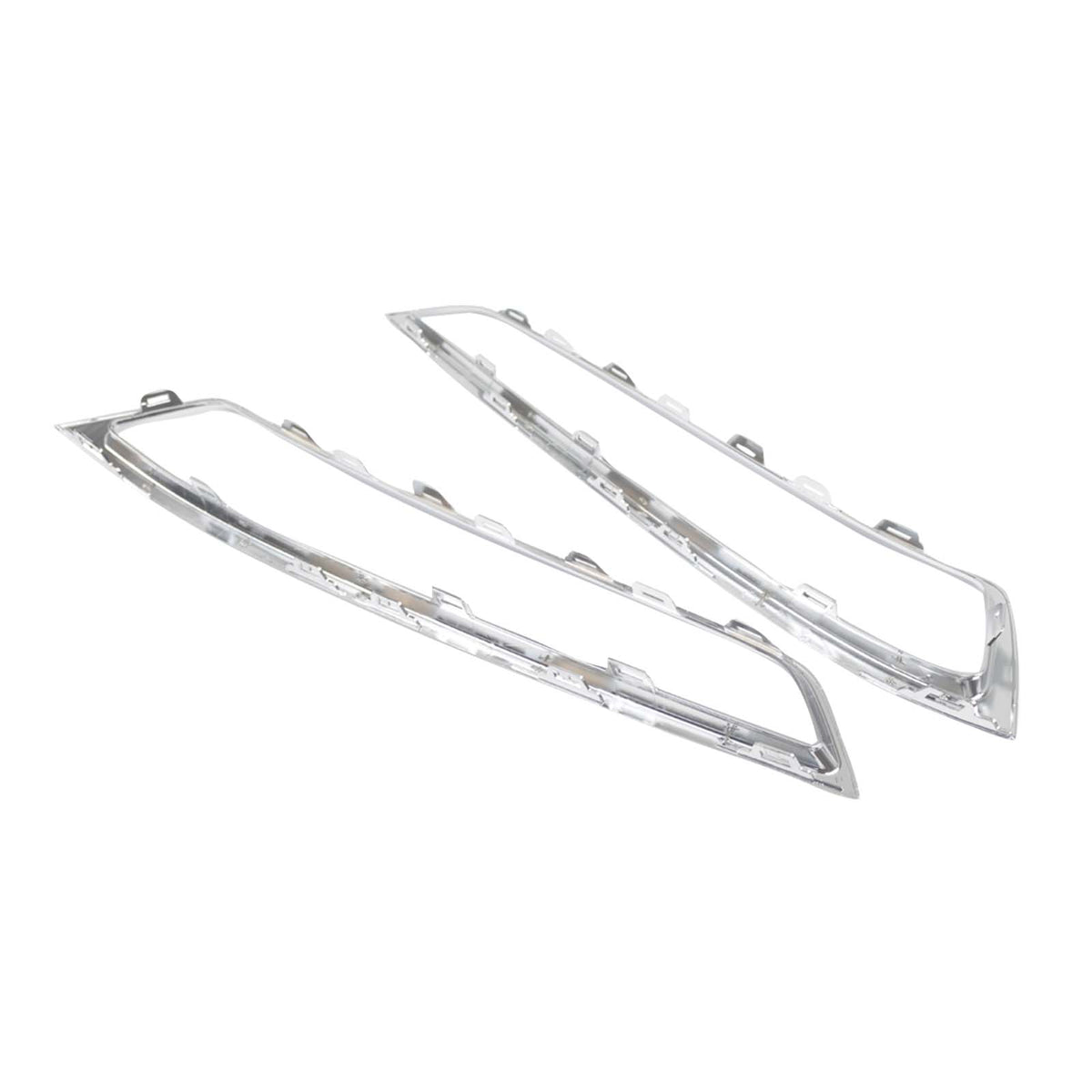 2PCS Front Bumper Grille Fog Light Cover Trim Fit Acura MDX 2010-2013 Chrome