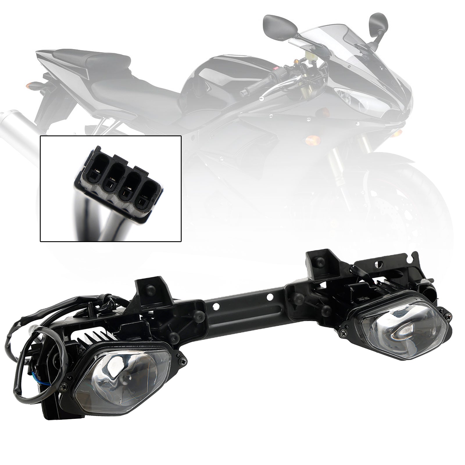 2017-2023 Yamaha Yzf-R6 Front Headlight Grille Headlamp Led Protector Clear