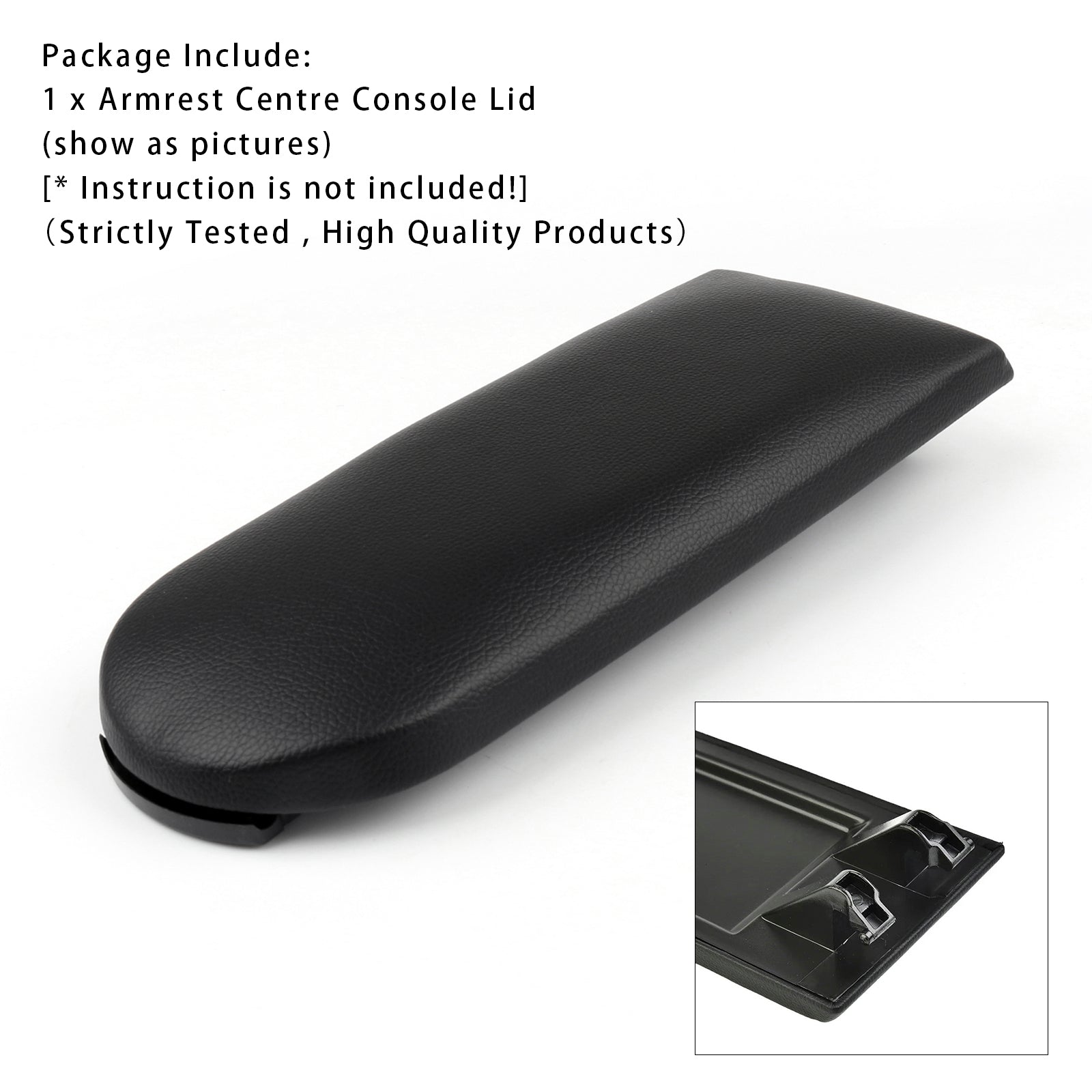 Black Leather Armrest Centre Console Lid For VW MK4 Jetta Bora Golf 18D867173