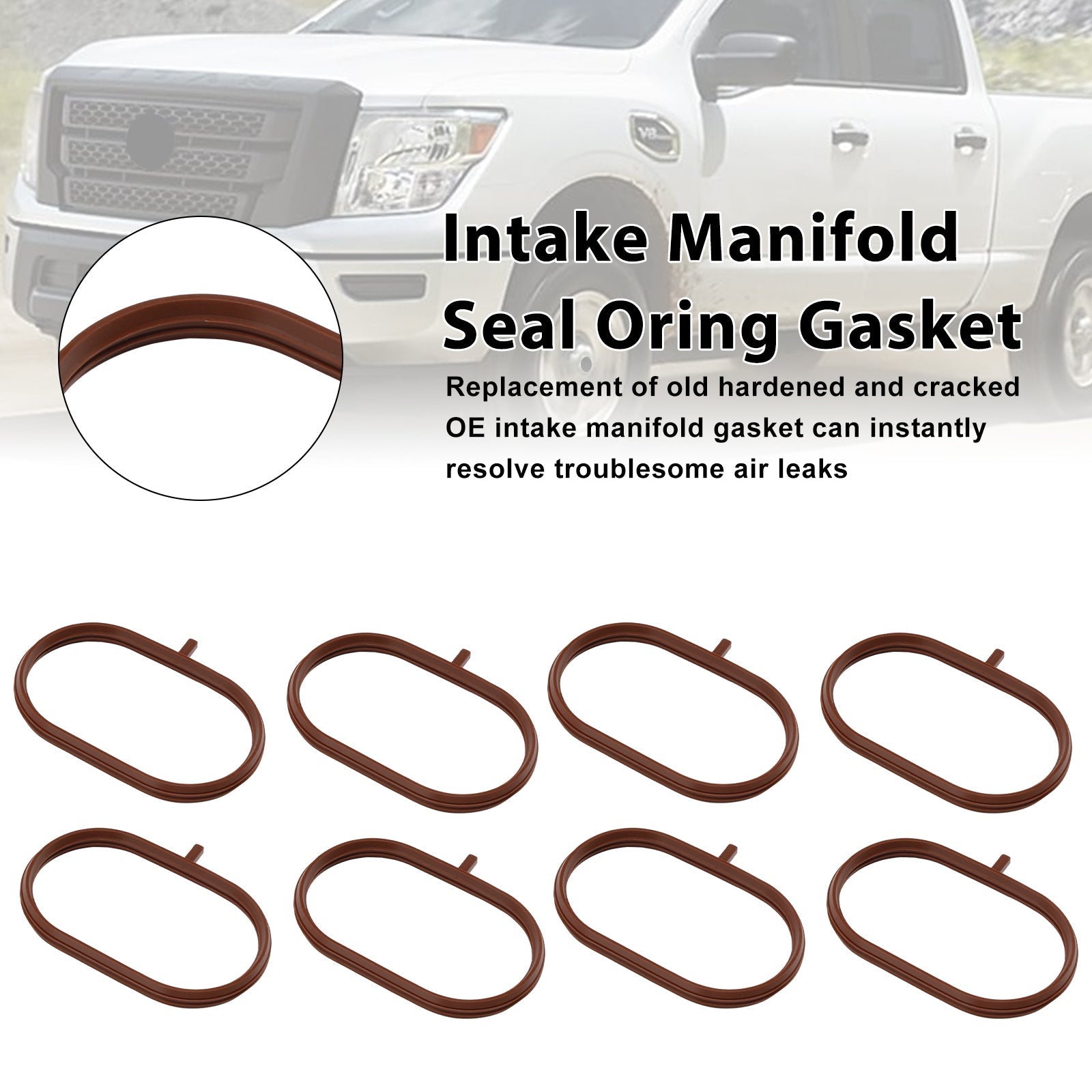 2016-2024 Nissan Titan XD 8PCS Intake Manifold Gasket 140351LA0A